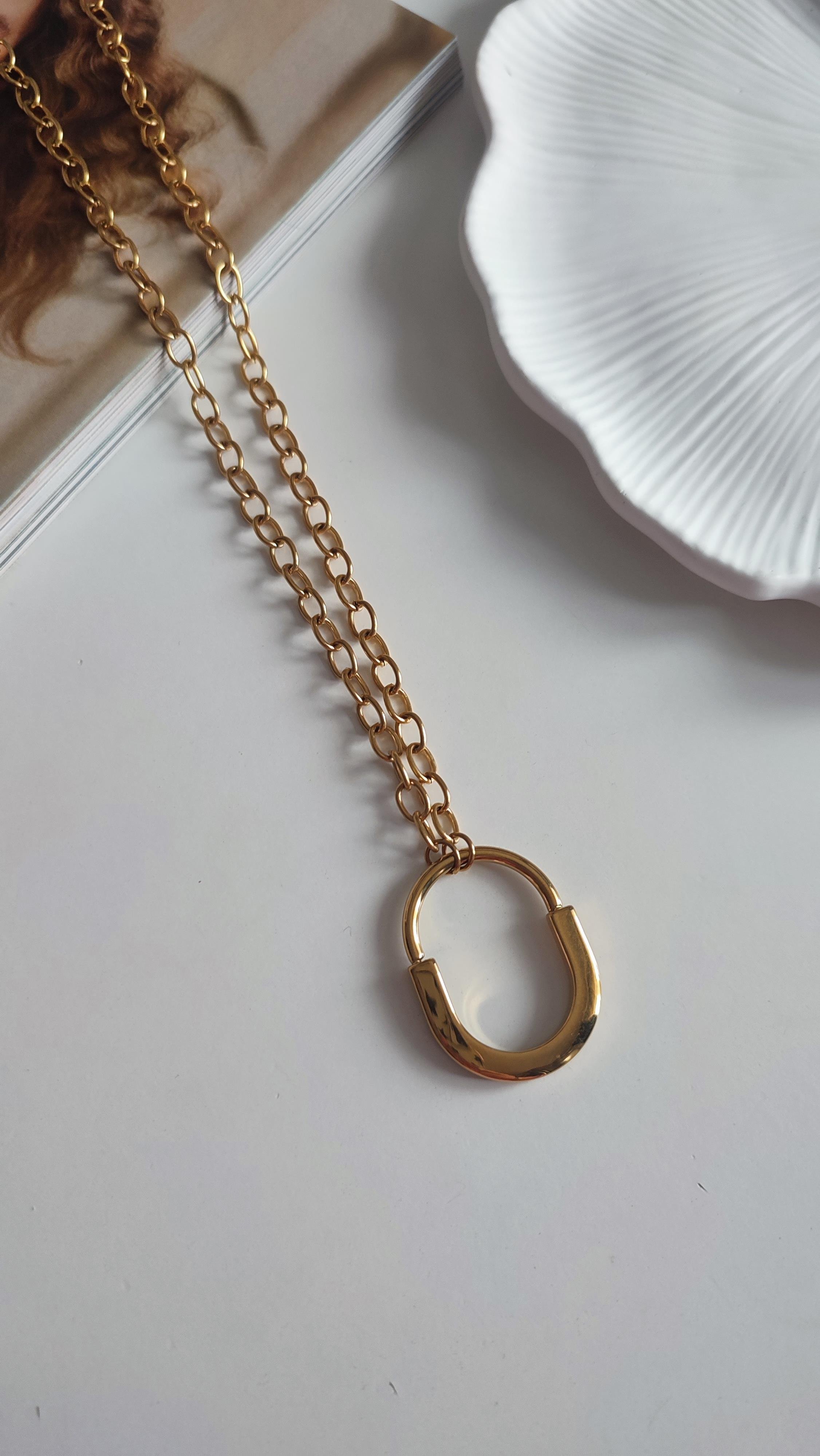 ÇELİK GOLD TFNY MODEL KOLYE (50 CM)