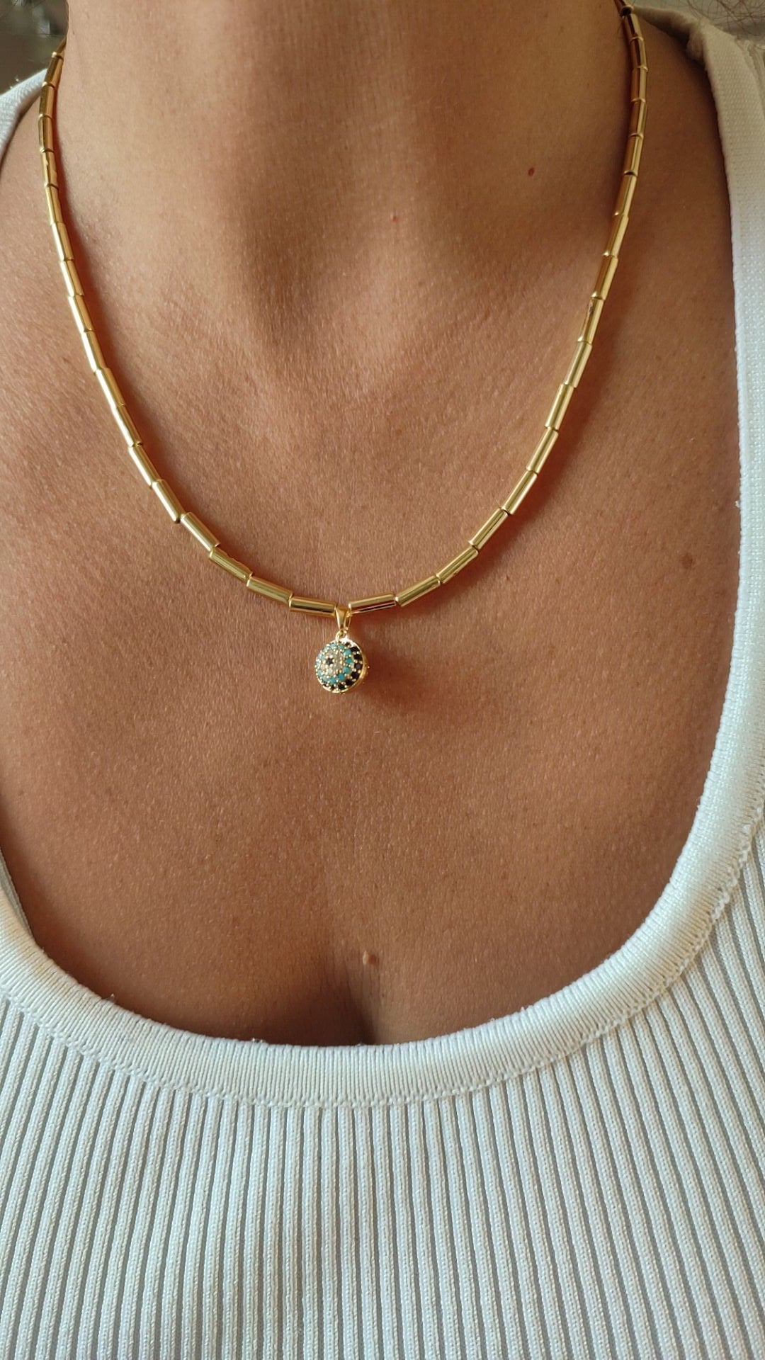 NAZARLI GOLD KOLYE (48 CM)