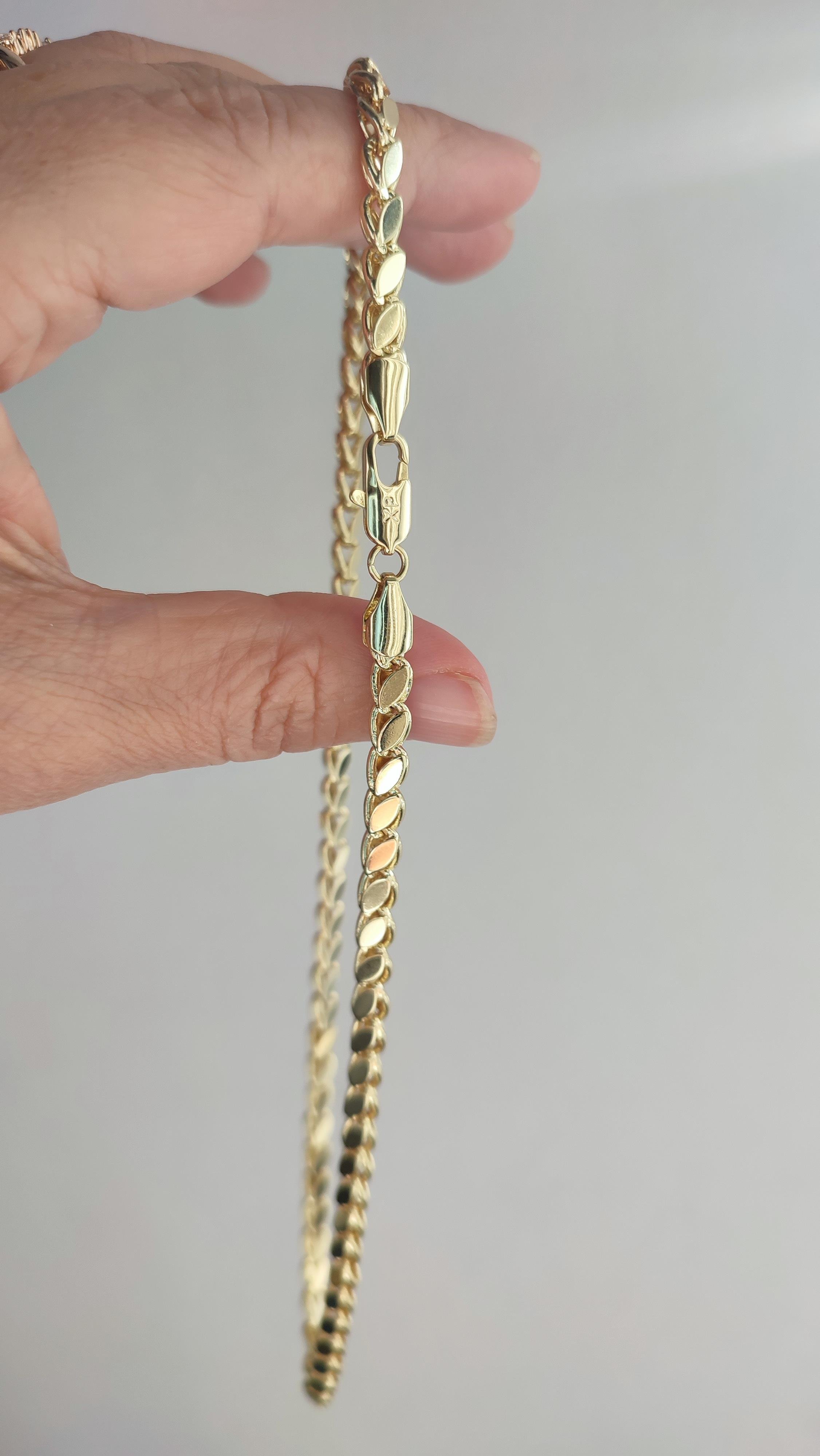 XP 14 K RENGİNDE ARPA ZİNCİR (45 CM)