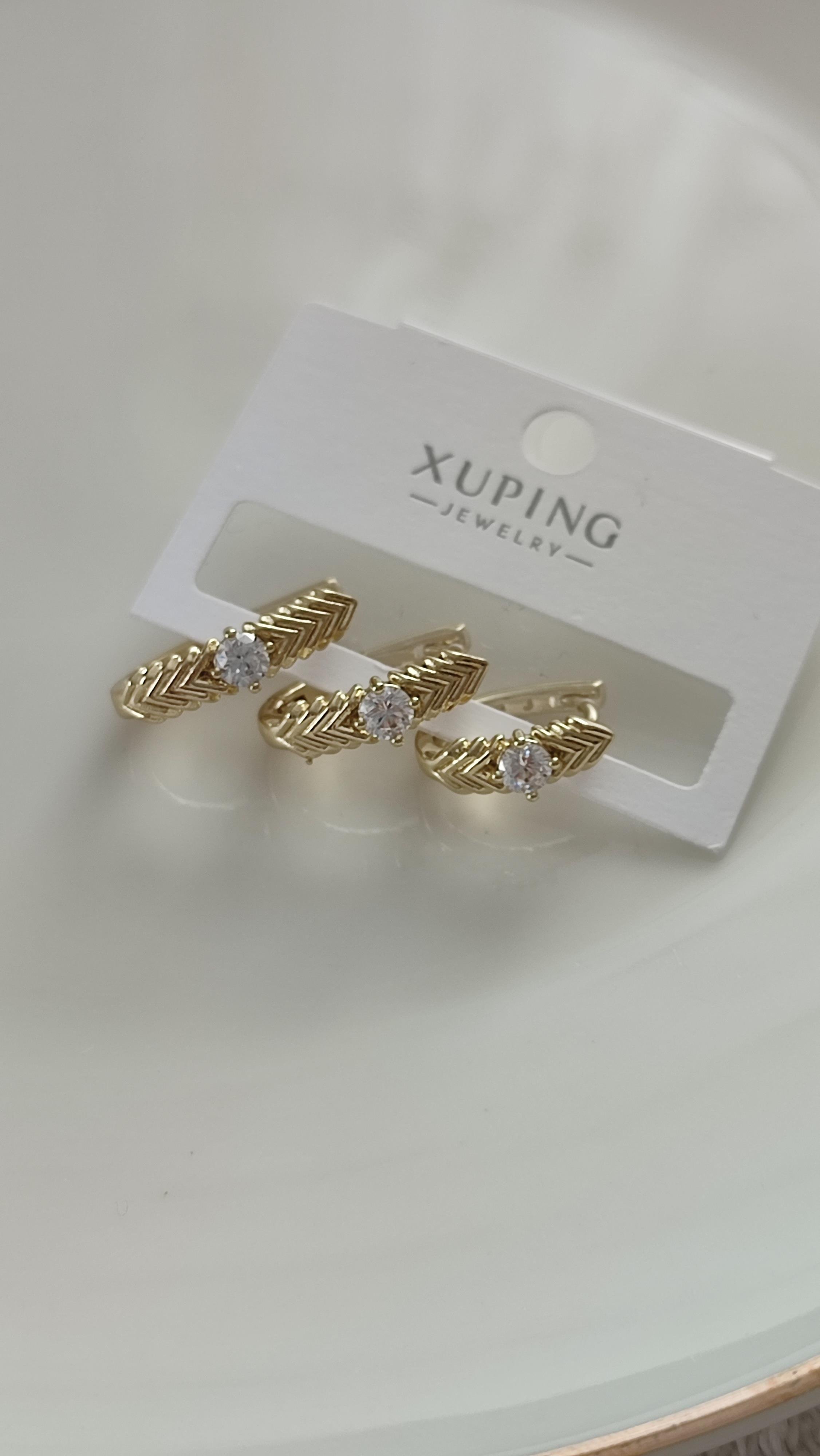 XP 14K ÜÇLÜ TAŞLI KÜPE 