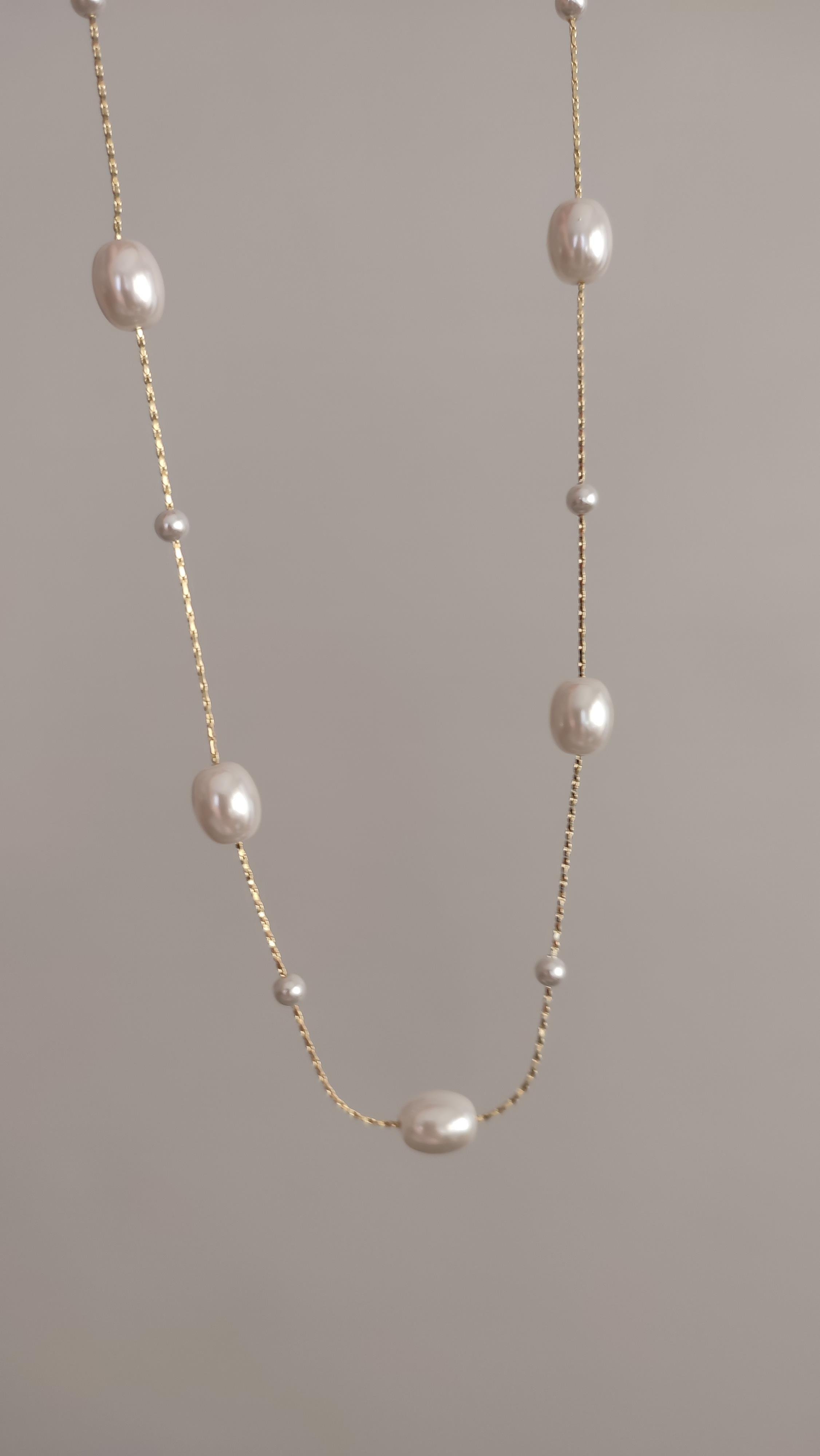 XP İNCİLİ GOLD KOLYE (45 CM)