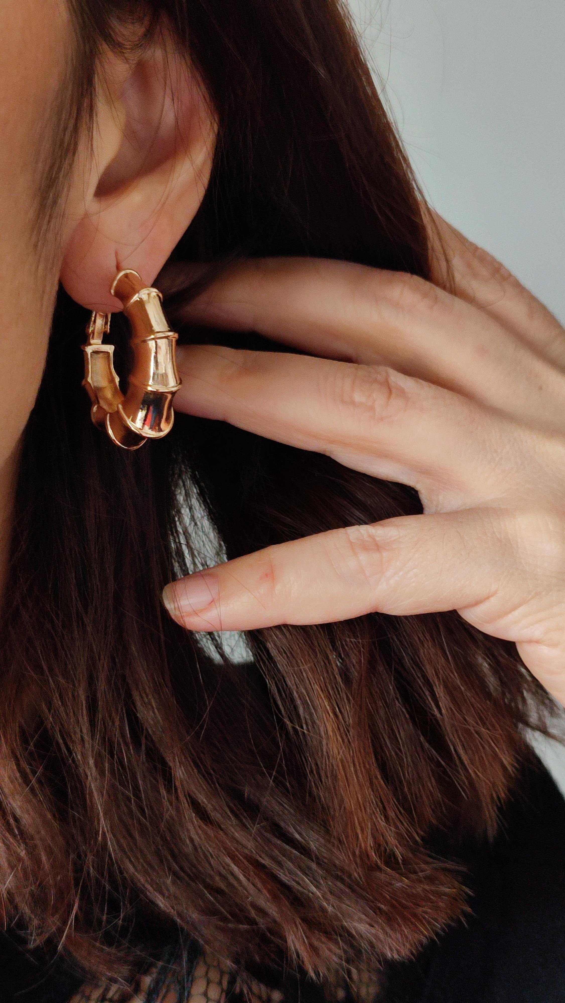 XP ROSE GOLD RENK TIRTIKLI HALKA KÜPE 