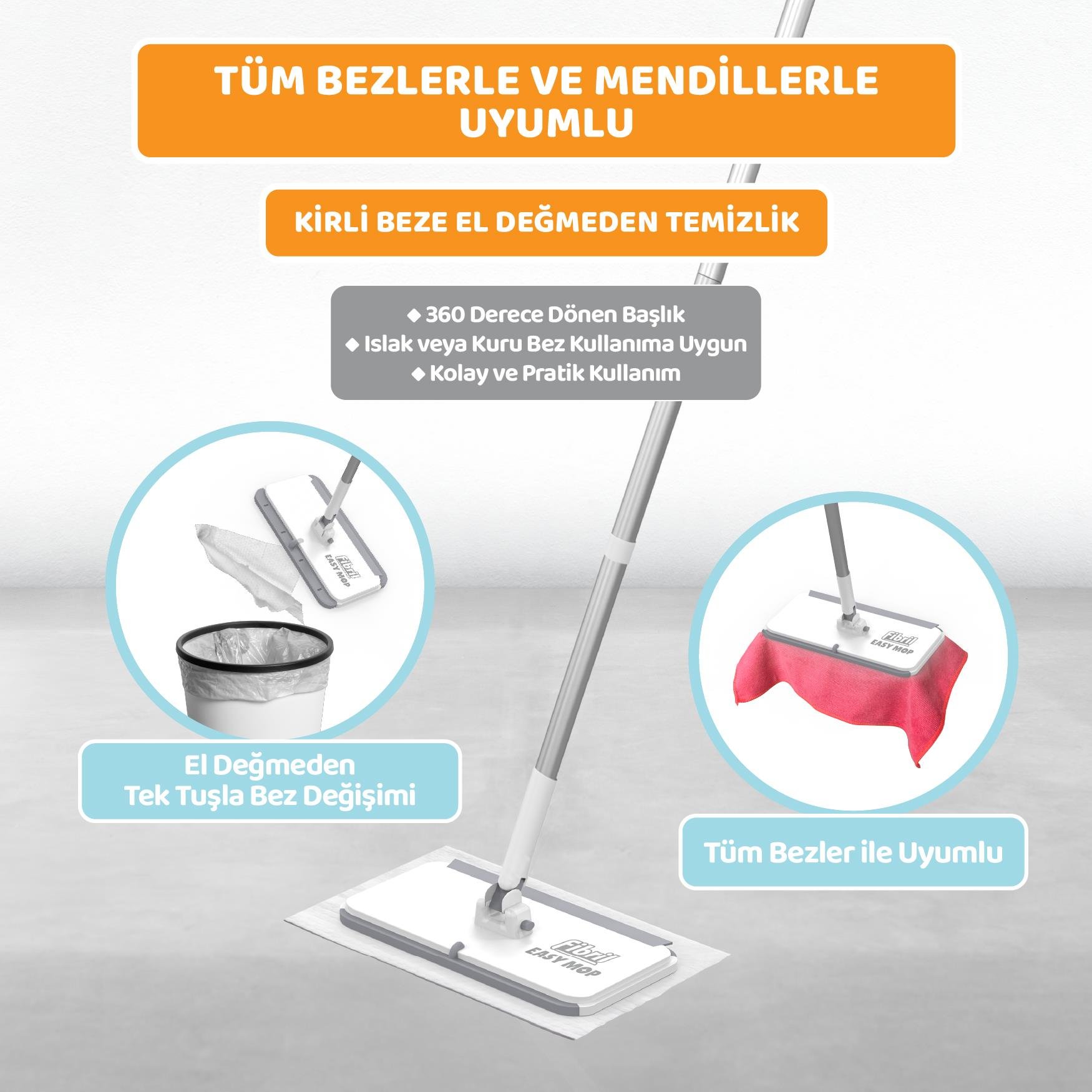 Fibril Easy Mop Pratik Temizlik Sistemi