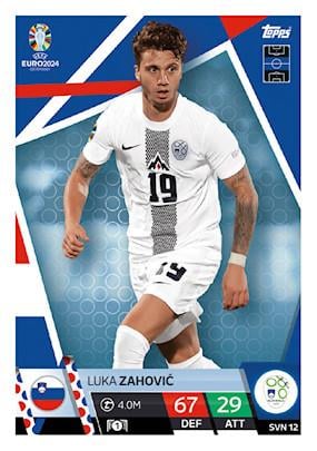 Match Attax Euro 2024 Futbol Kartları Slovenya Luka Zahovic SVN12