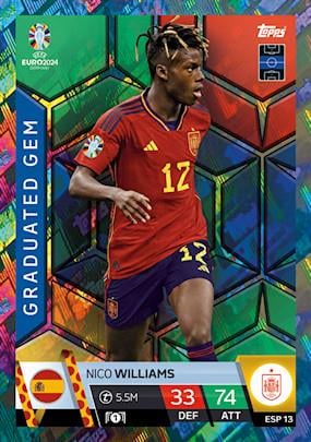 Match Attax Euro 2024 Futbol Kartları İspanya Nico Williams ESP13
