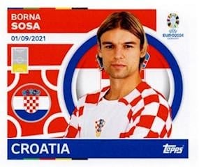 Topps Euro 2024 Futbol Çıkartmaları Borna Sosa (Croatia) - CRO 8