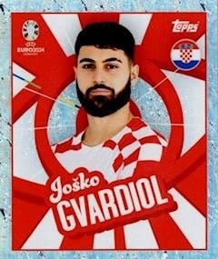 Topps Euro 2024 Futbol Çıkartmaları Joško Gvardiol (Croatia) - CRO PTW