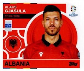 Topps Euro 2024 Futbol Çıkartmaları Klaus Gjasula (Albania) - ALB 11