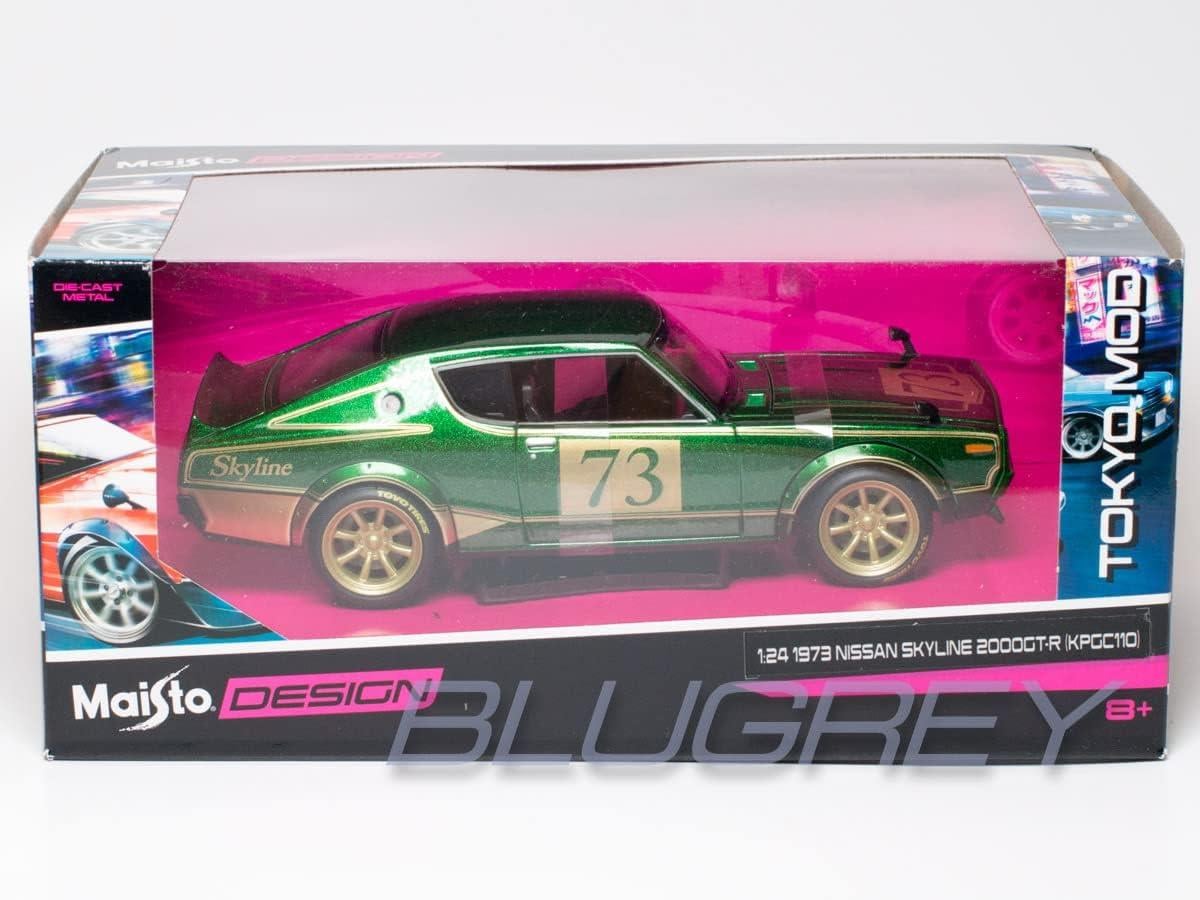  Maisto 1/24 Nissan Skyline 2000 GT-R KPGC110 -Green/Gold