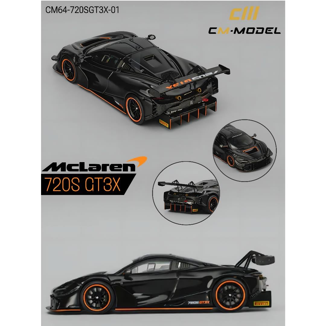 1/64 CM Model CM64-720SGT3X-01 McLaren 720S GT3X Black