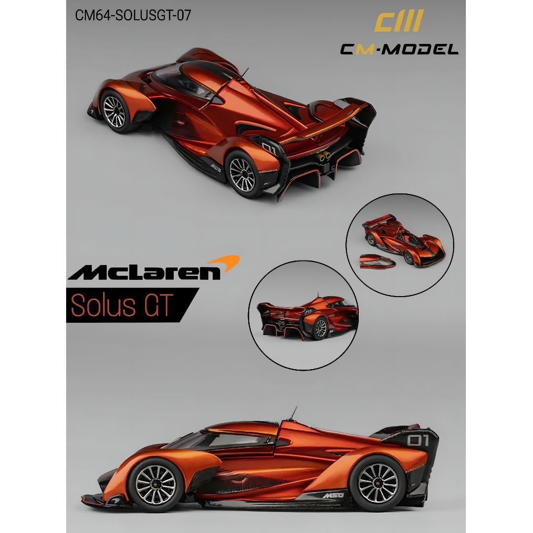 1/64 CM Model CM64-SOLUSGT-07 McLaren Solus GT Metallic Orange