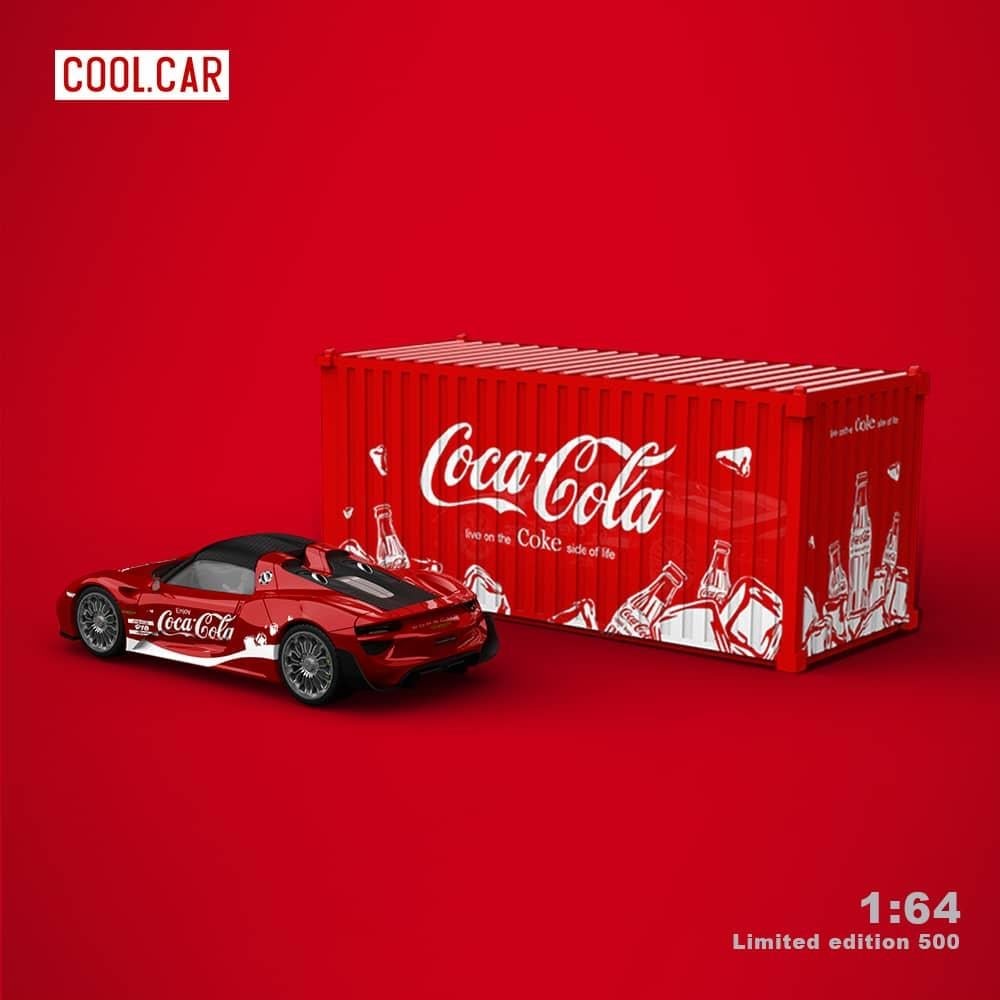 1/64 Cool Car Porsche 918 Spyder Coke with Container
