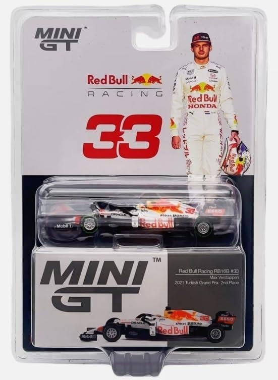 1/64 Red Bull RB16B #33 Max Verstappen 2021 Turkish Grand Prix 2nd Place Blister Packaging