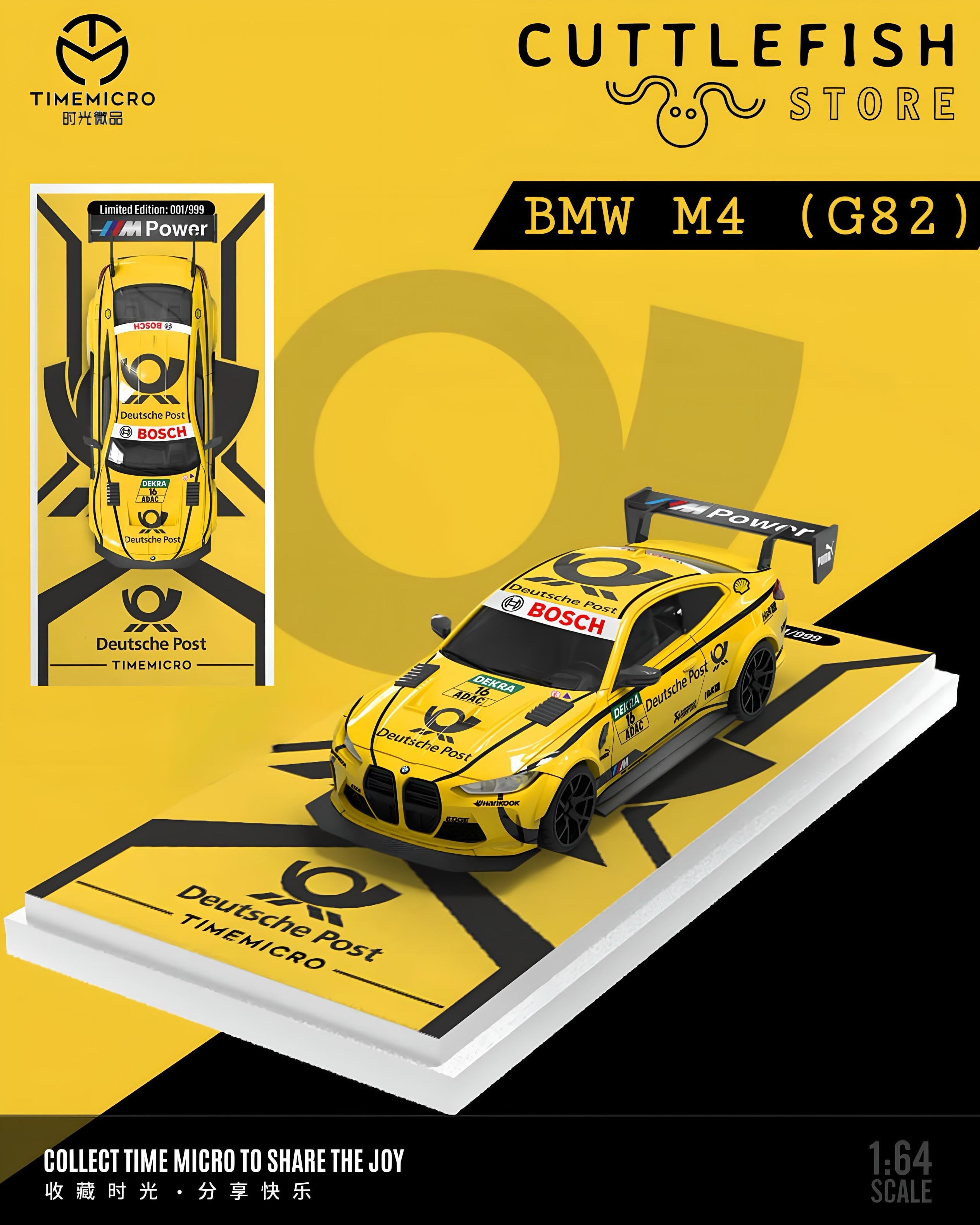 1/64 Time Micro TM646810 BMW M4 G82 Deutsche Post #16 LHD