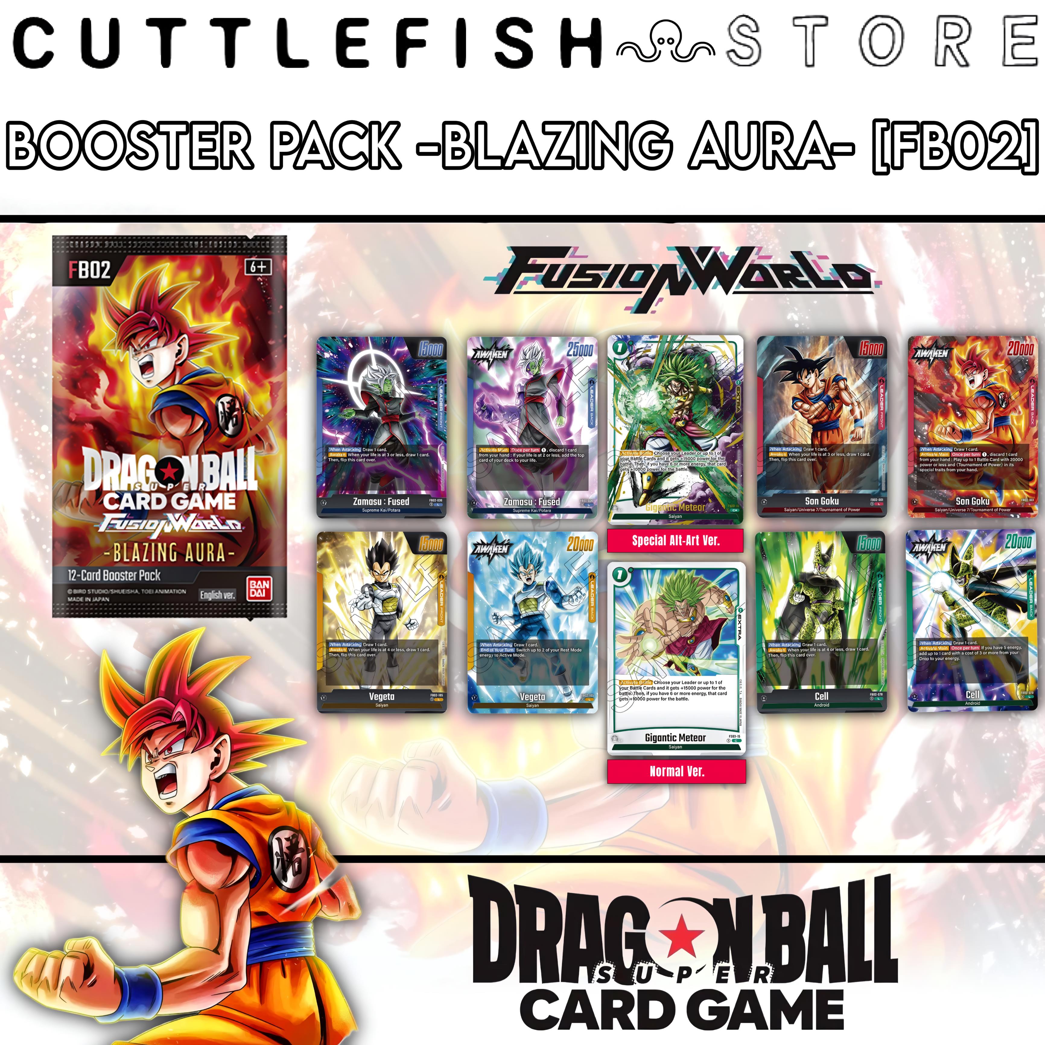 Bandai Dragon Ball Super Trading Cards - Fusion World Blazing Aura Booster FB02 