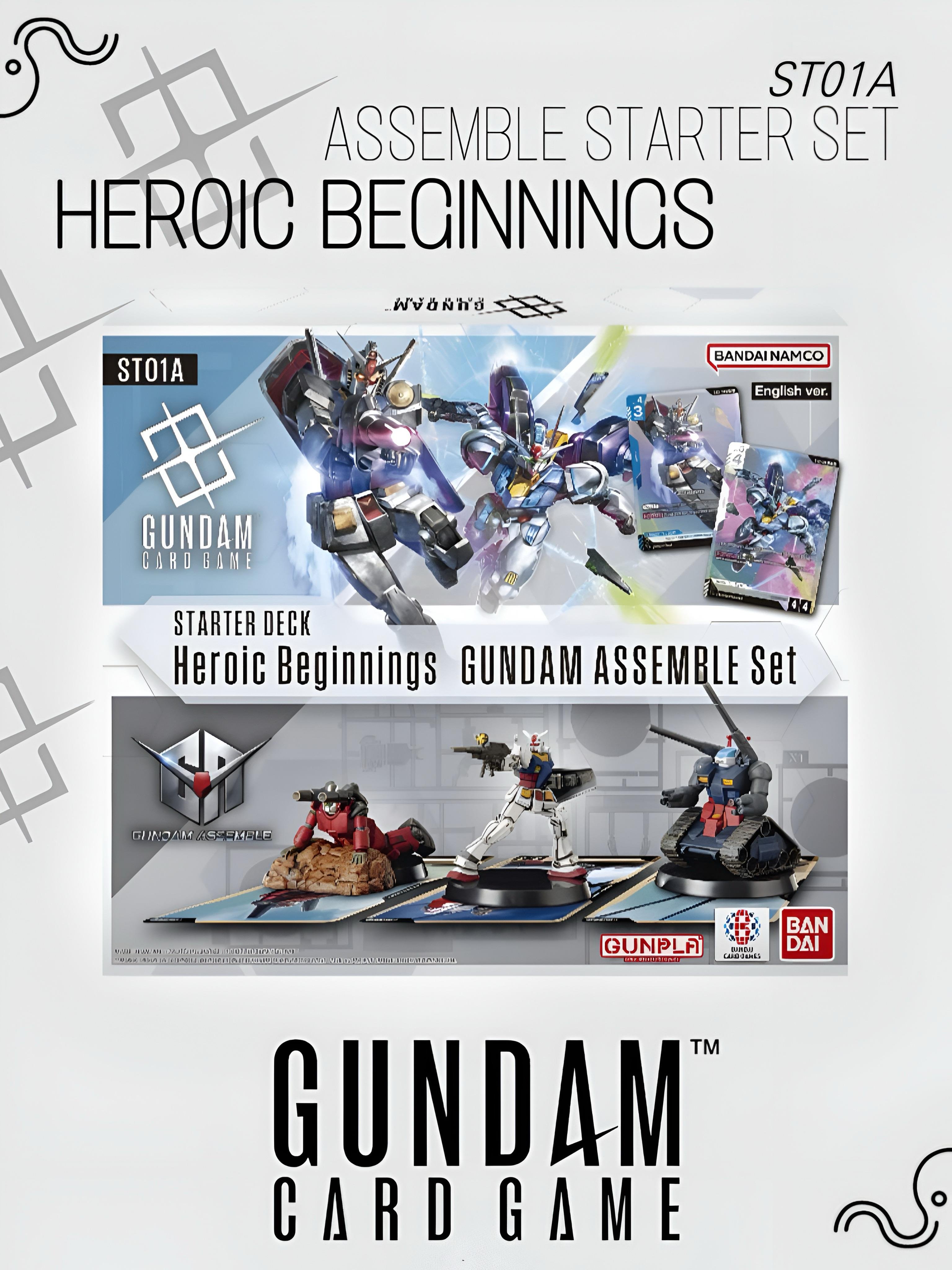 BANDAI Gundam TCG: Assemble Starter Set [ST01A] Heroic Beginnings