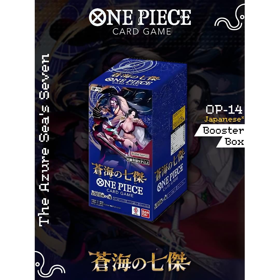 BANDAI One Piece TCG Booster Box The Azure Sea's Seven OP-14 Japanese