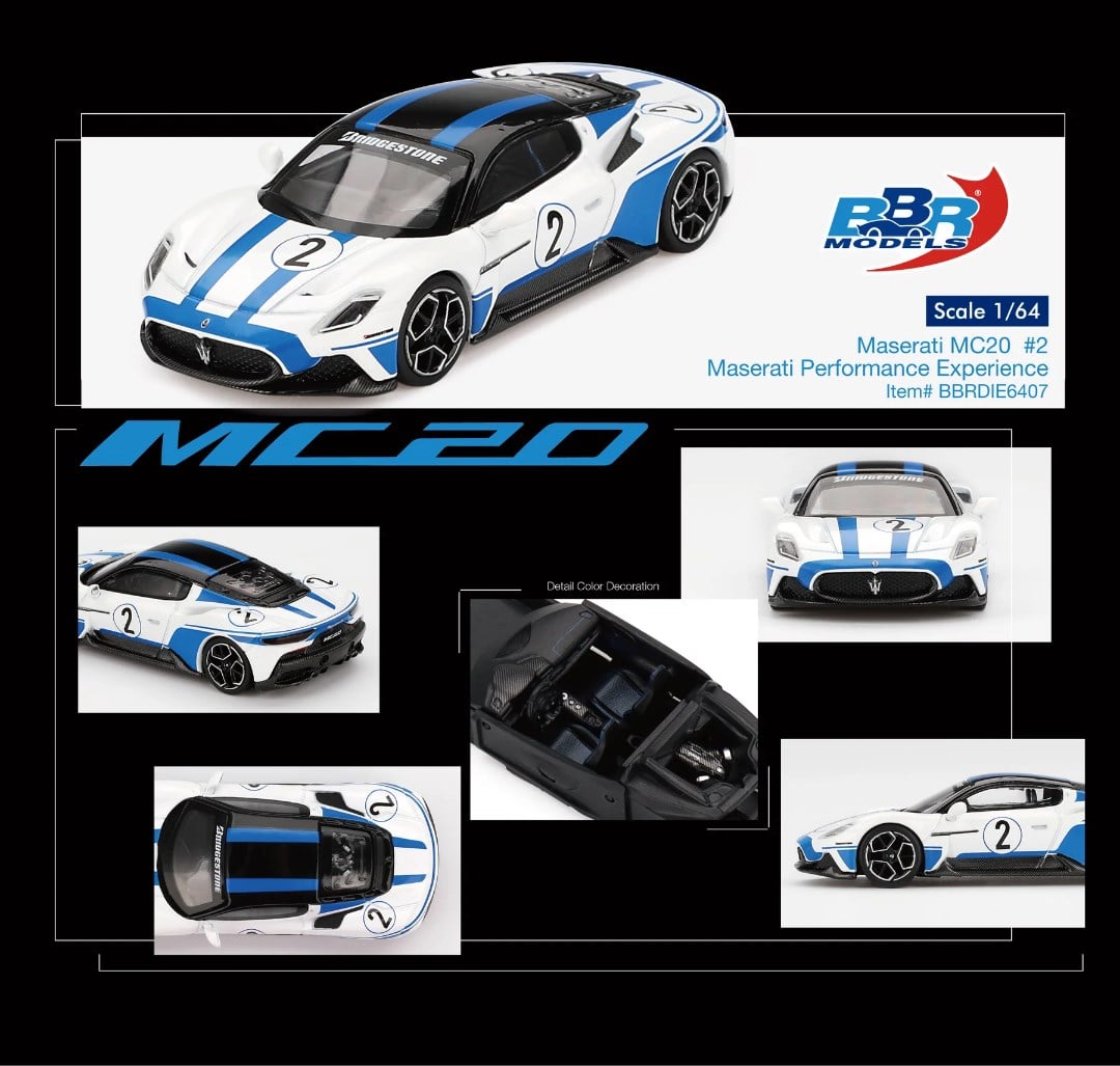 BBR Model 1:64 Maserati MC20 #2 Maserati Performance Experience 