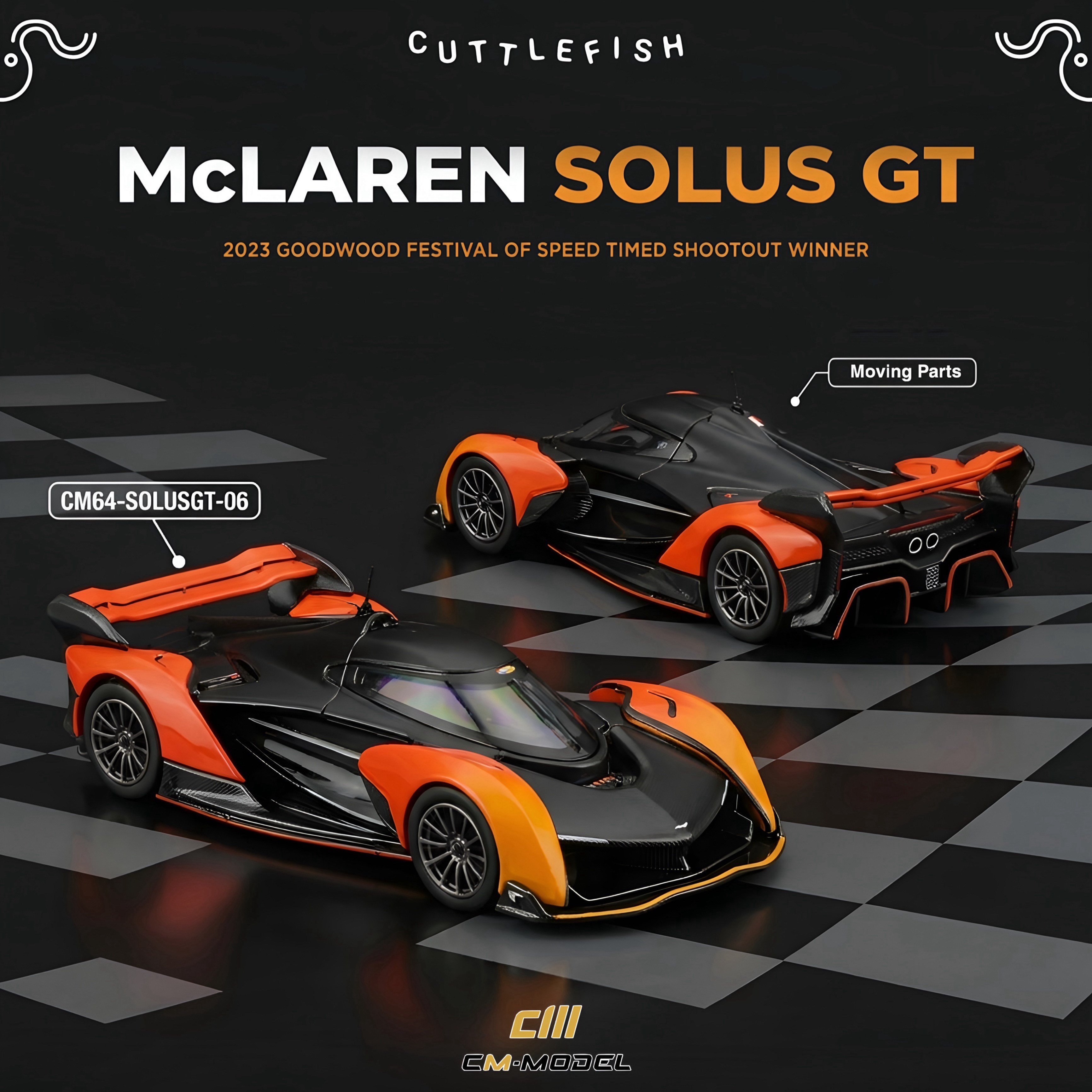 CM Model 1:64 McLaren Solus GT – 2023 Goodwood Festival of Speed Timed Shootout Winner