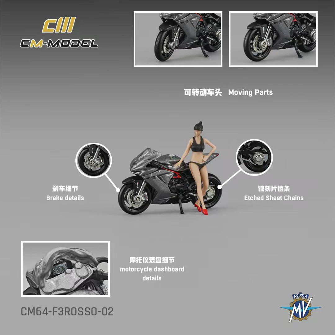 CM Model 1:64 MV Agusta F3rosso Metallic gray