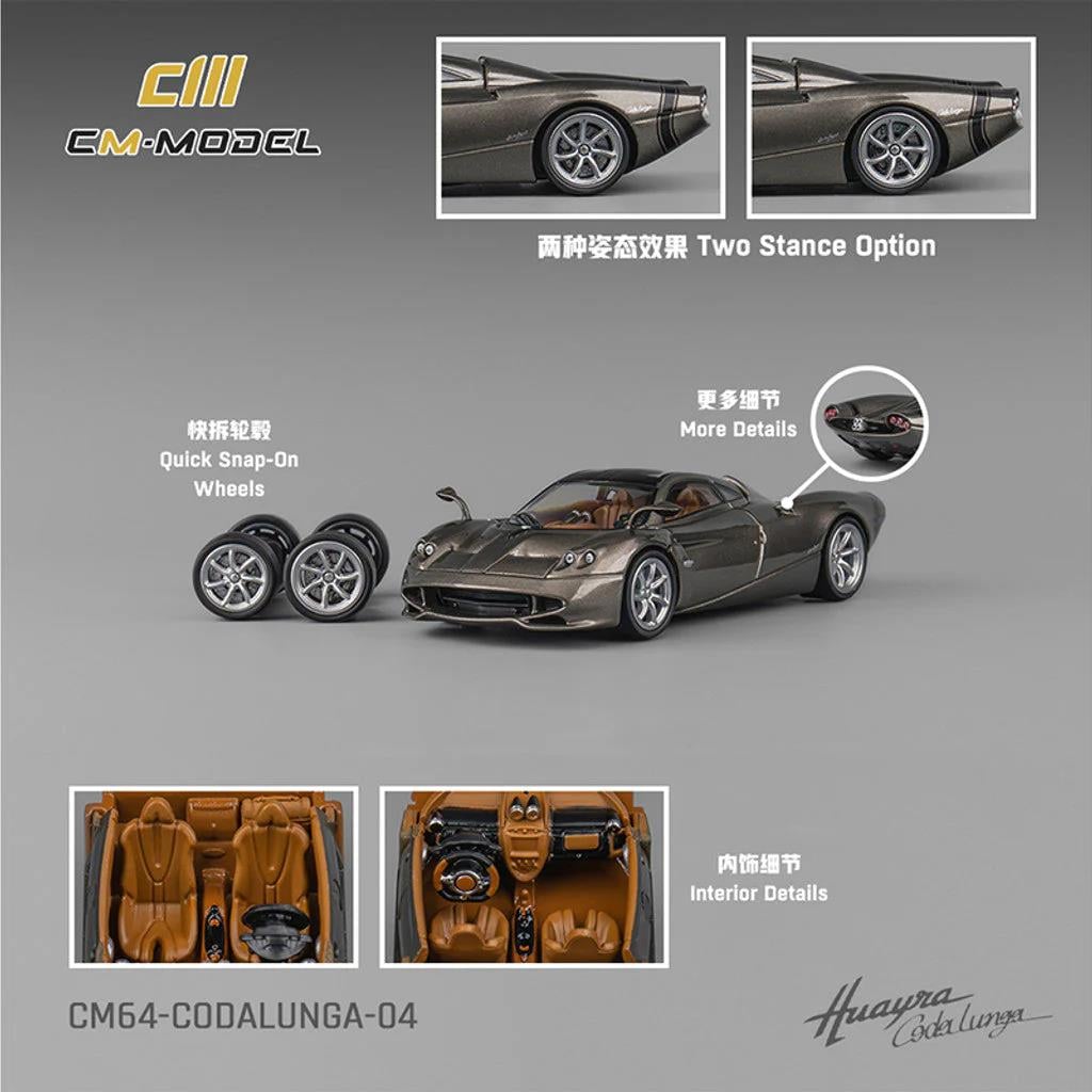 CM Model 1:64 PAGANI CODALUNGA Model Pagani Codalunga Gun Metal Grey 