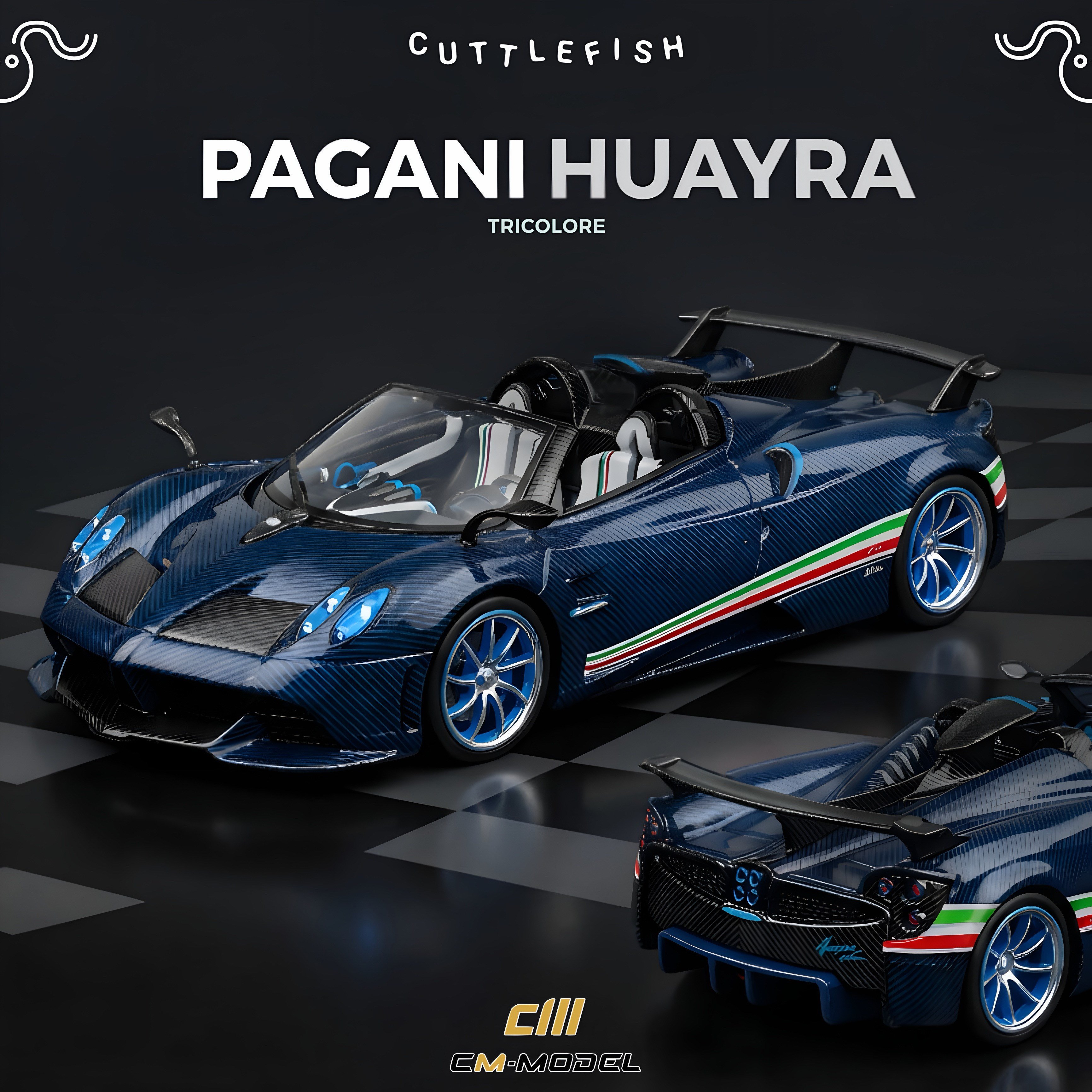 CM Model 1:64 Pagani Huayra Tricolore 