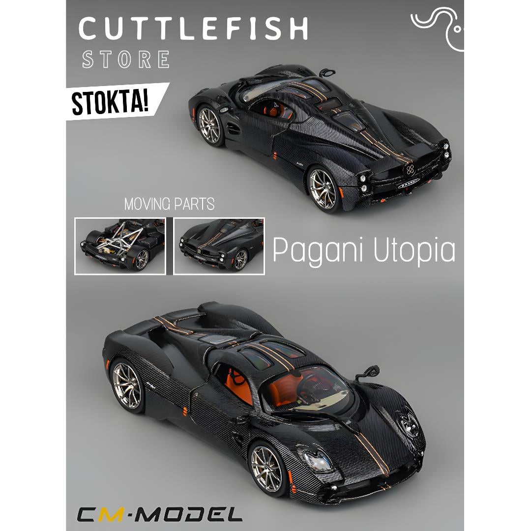 CM Model 1:64 Pagani Utopia Full Carbon with Red Line
