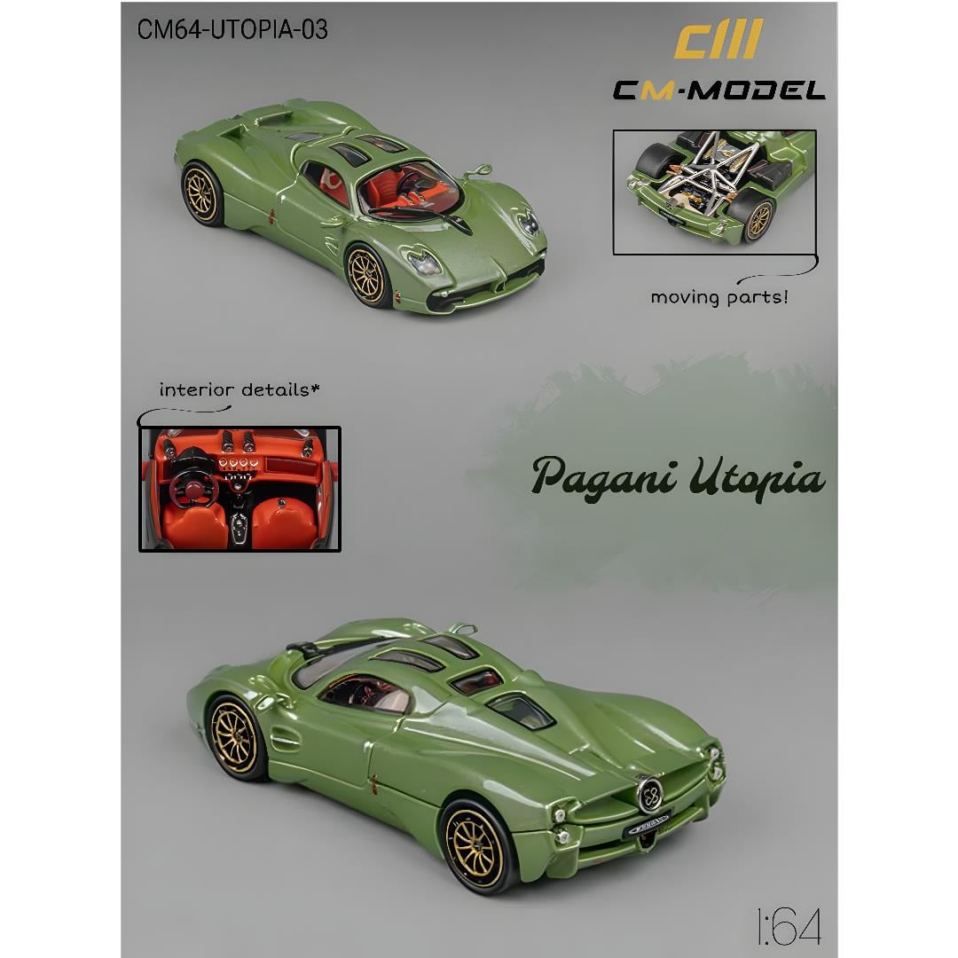 CM MODEL 1:64 Pagani Utopia - Metallic Green CM64-Utopia-03