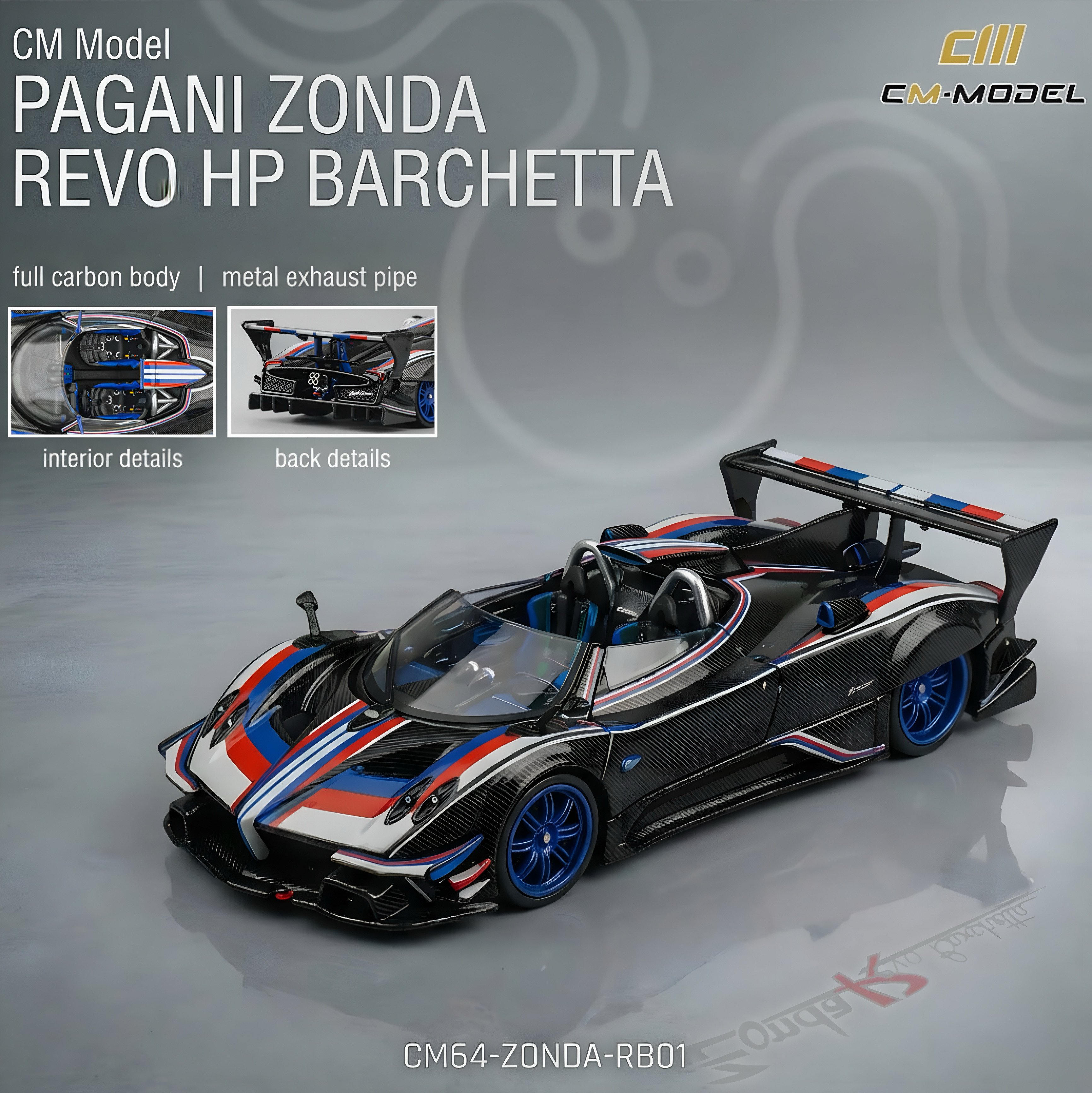 CM Model 1/64 Pagani Zonda Revo HP Barchetta 1 of 1