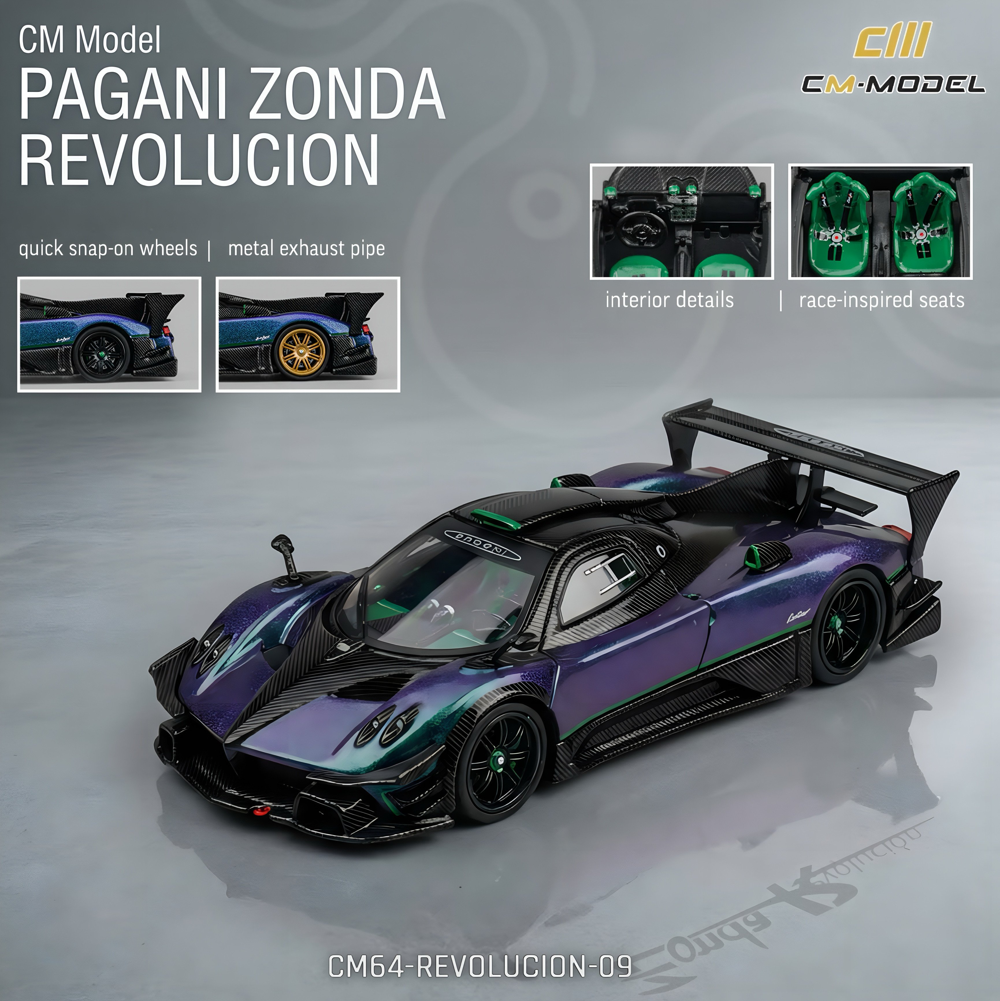CM Model 1:64 Pagani Zonda Revolucion Chameleon