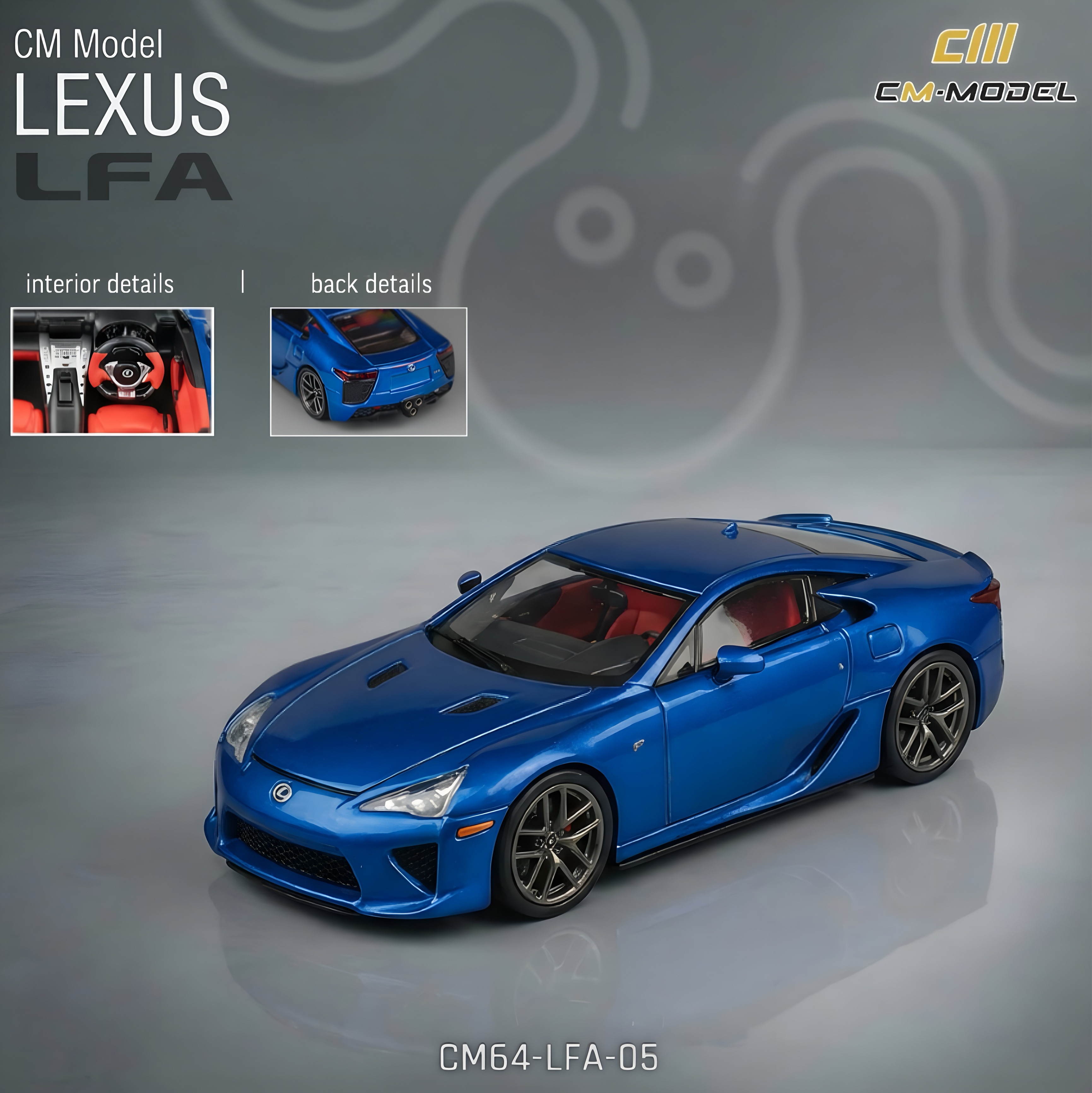 CM Model 1:64 Toyota Lexus LFA Blue
