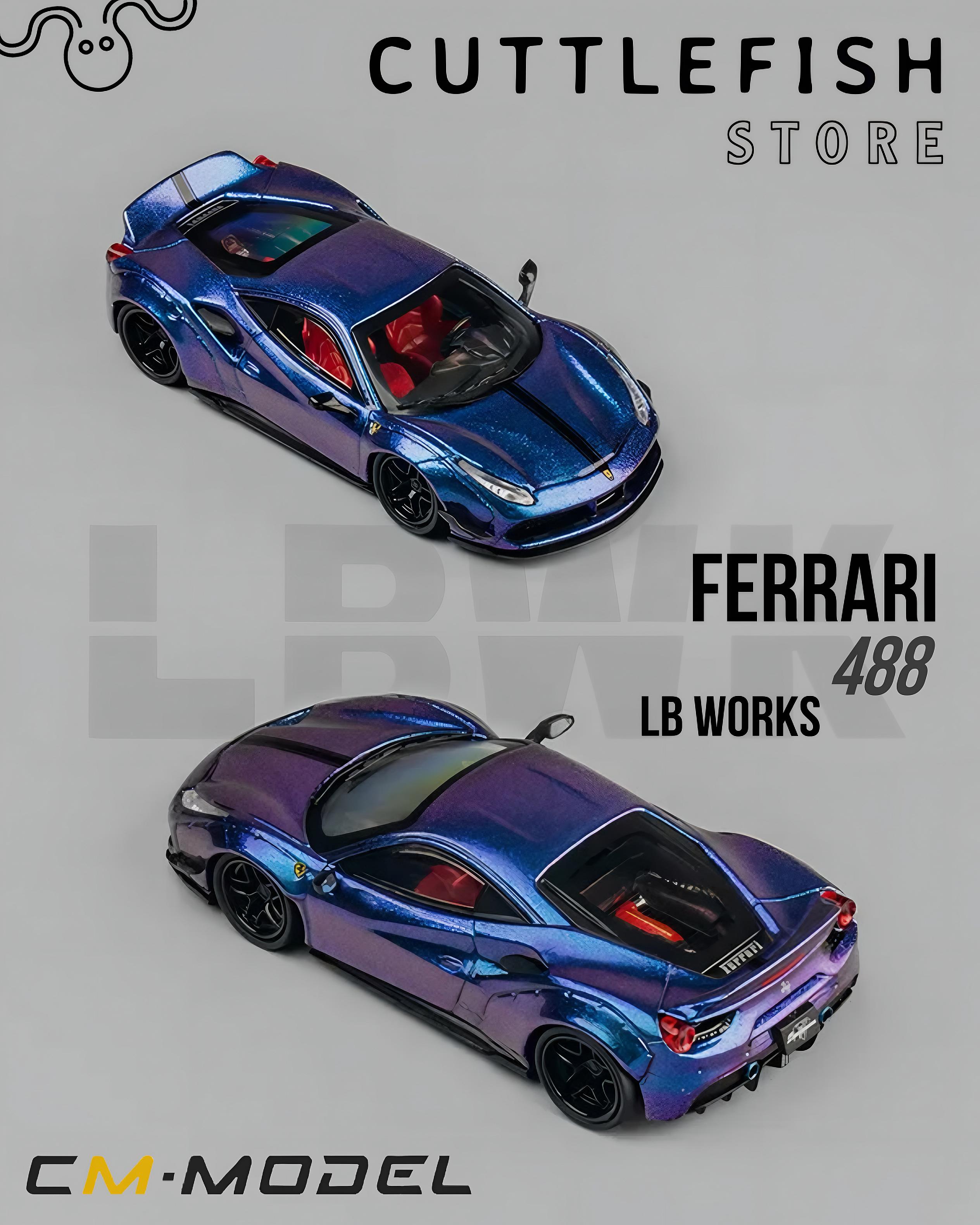 CM Model Ferrari 488 LB Works Purple