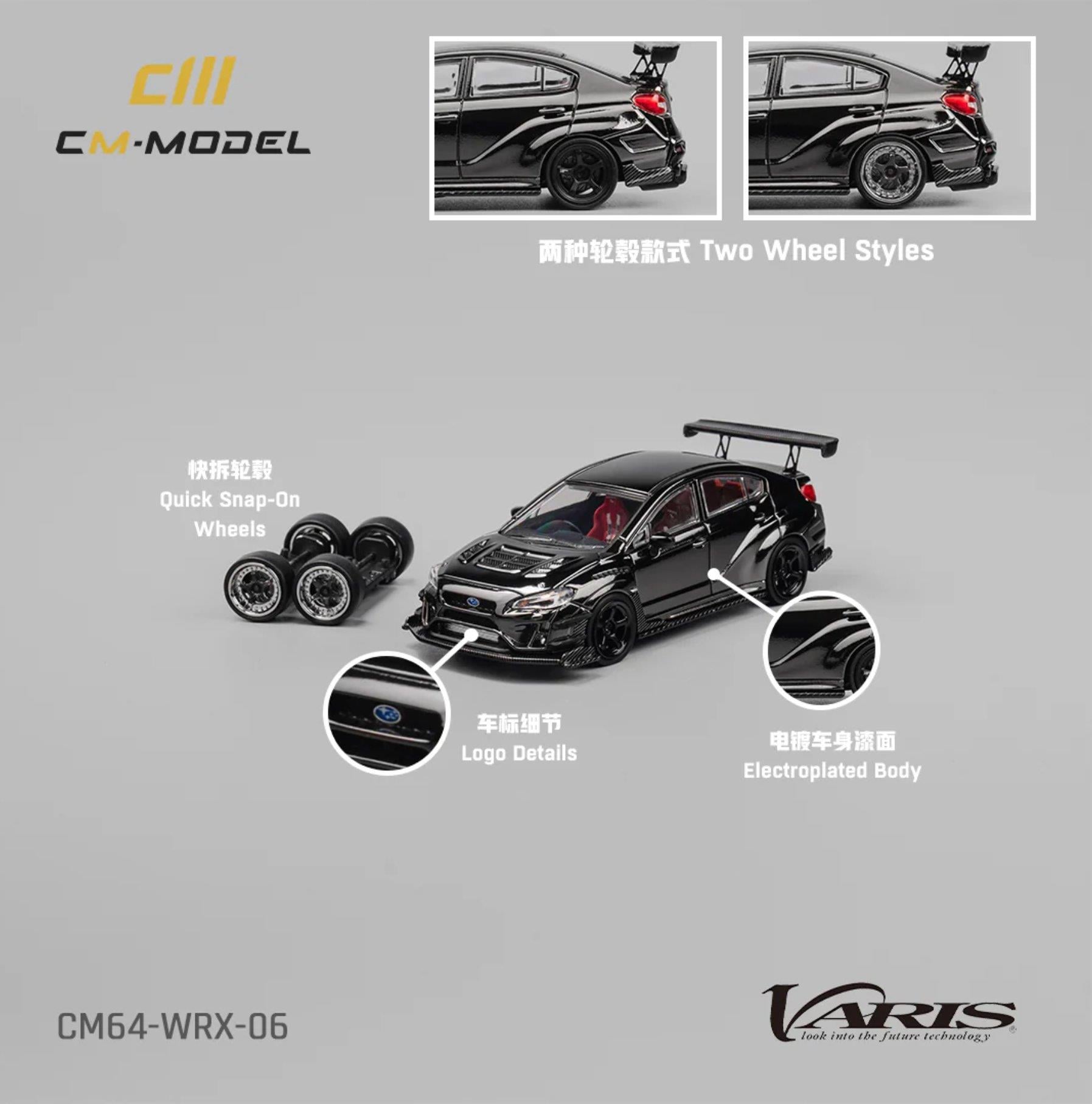 CM Model Subaru VAB WRX Sti S4 Wide Body Kit Chrome Black Dodiq S06