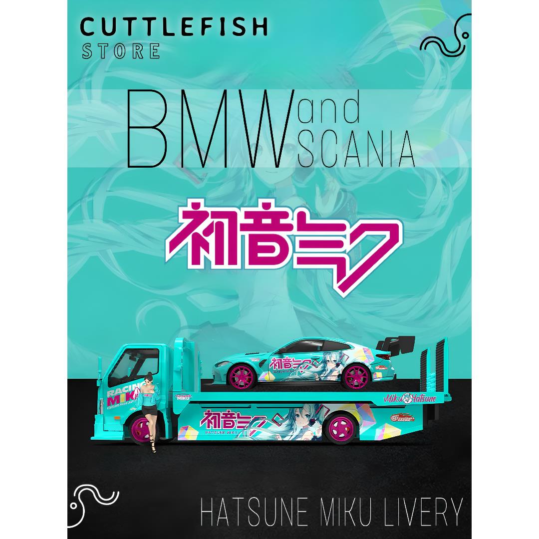 Cool Car 1:64 BMW and Scania Hatsune Miku Livery (Full Set)