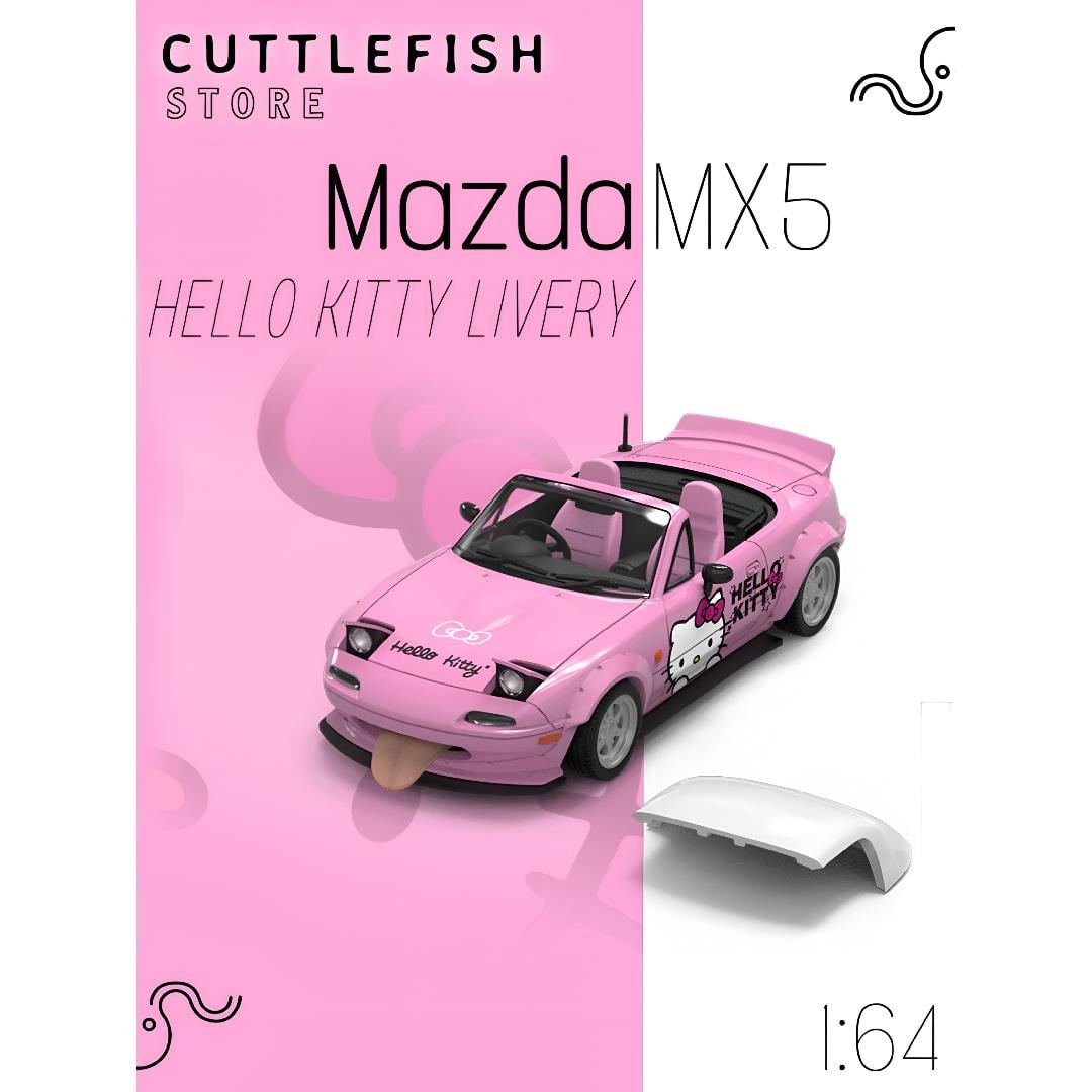 Cool Car 1:64 Mazda MX5 Hello Kitty Livery (Light Pink)