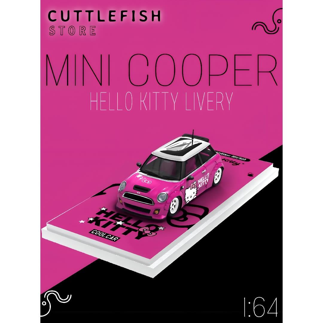 Cool Car 1:64 Mini Cooper Hello Kitty (Dark Pink)