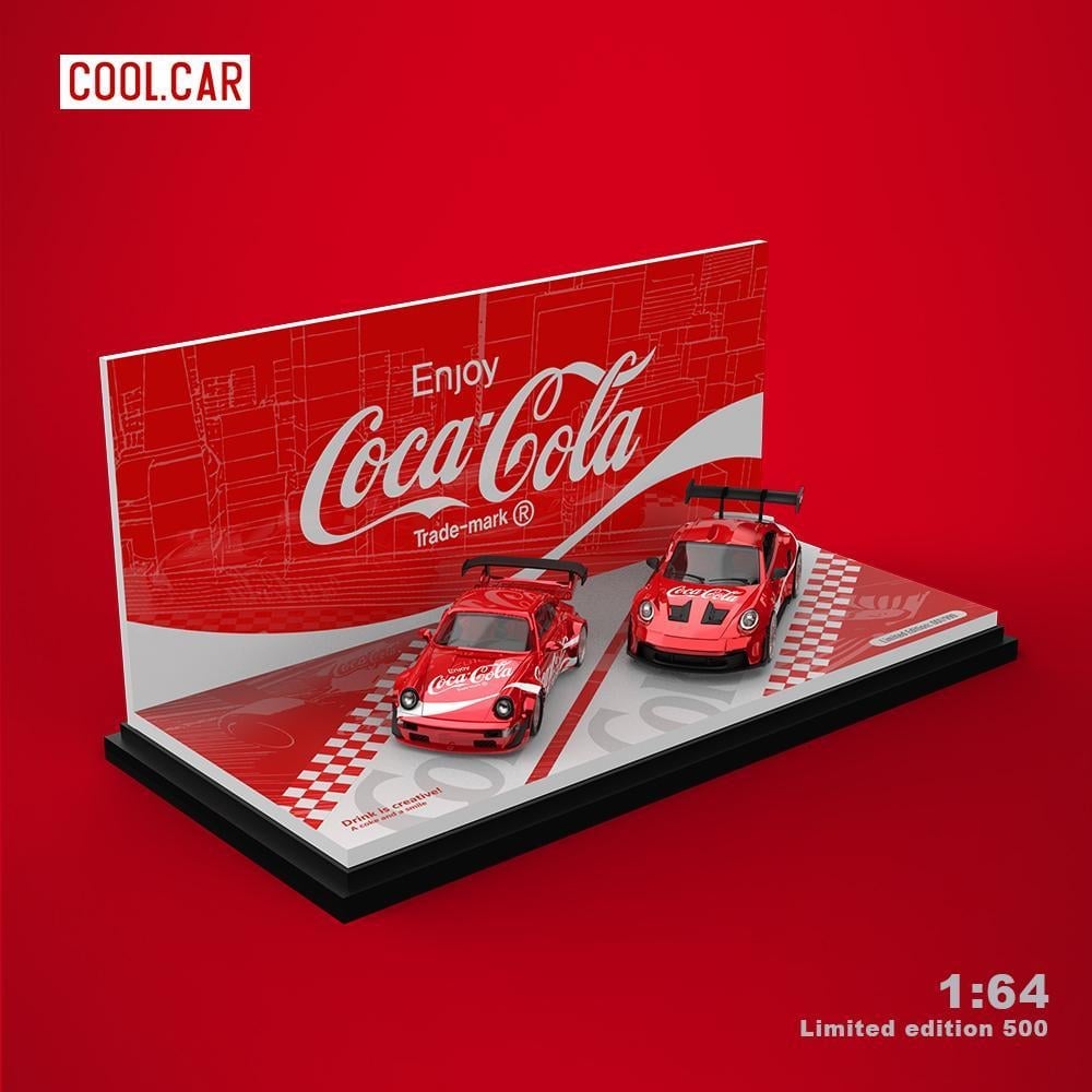 Cool Car 1:64 Porsche COMBO 964 992 Coca-Cola 