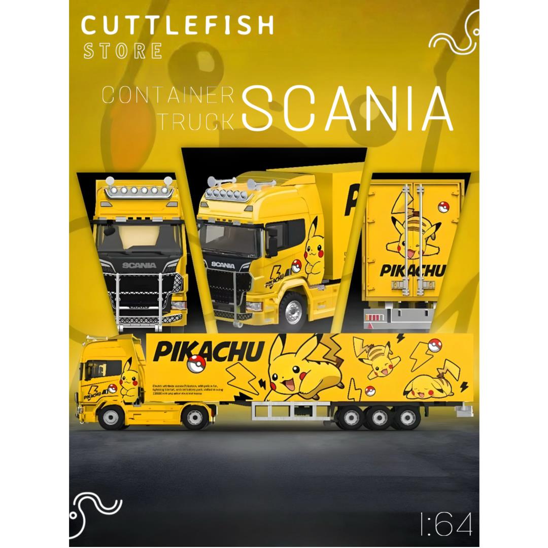 Cool Car 1:64 Scania Container Truck PIKACHU Livery
