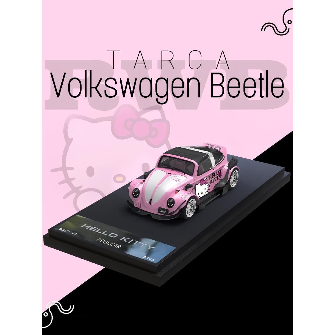 Cool Car 1:64 Volkswagen Beetle- Hello Kitty (Light Pink)
