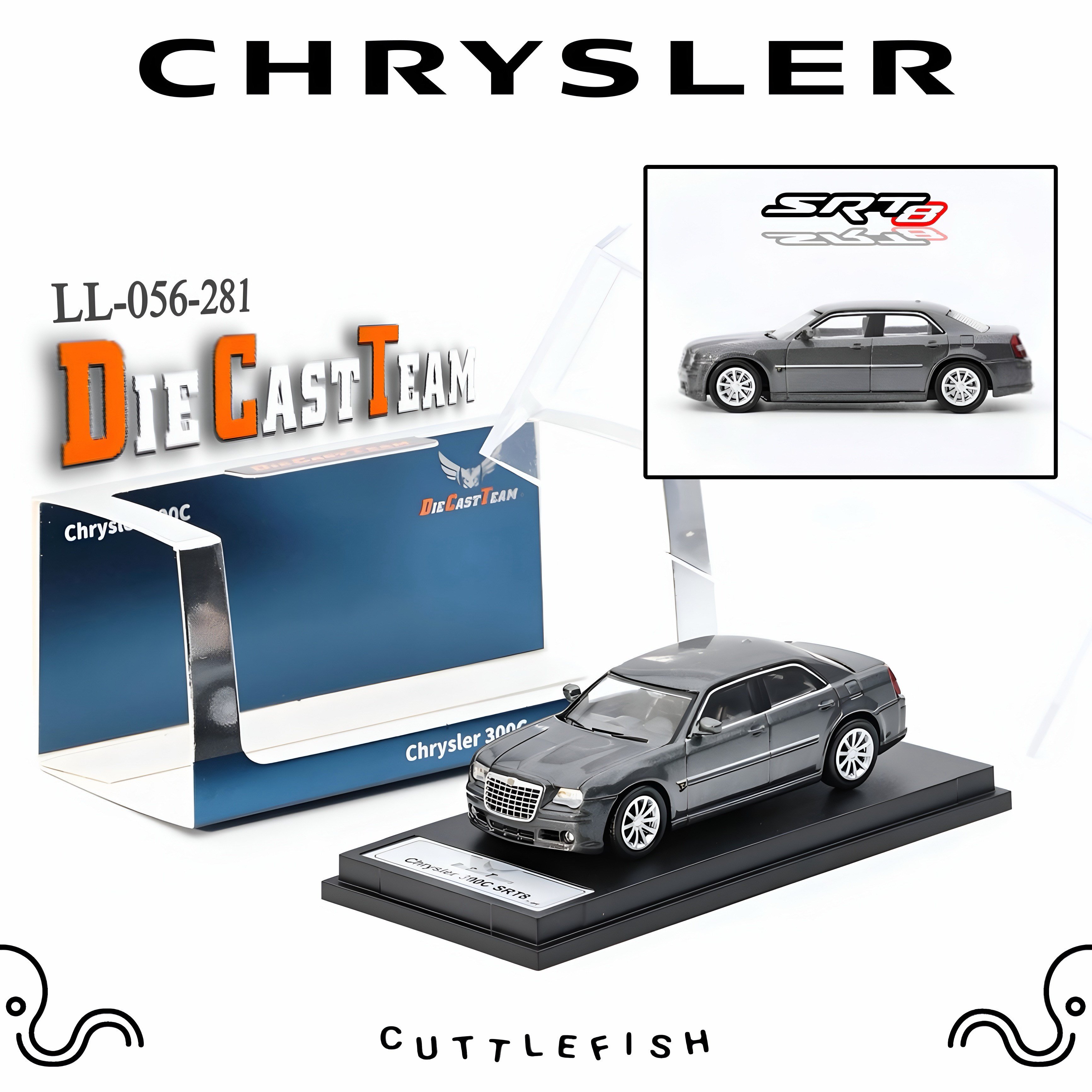 DCT 1/64 Chrysler 300C SRT8 Gray (LHD) LL-056-281