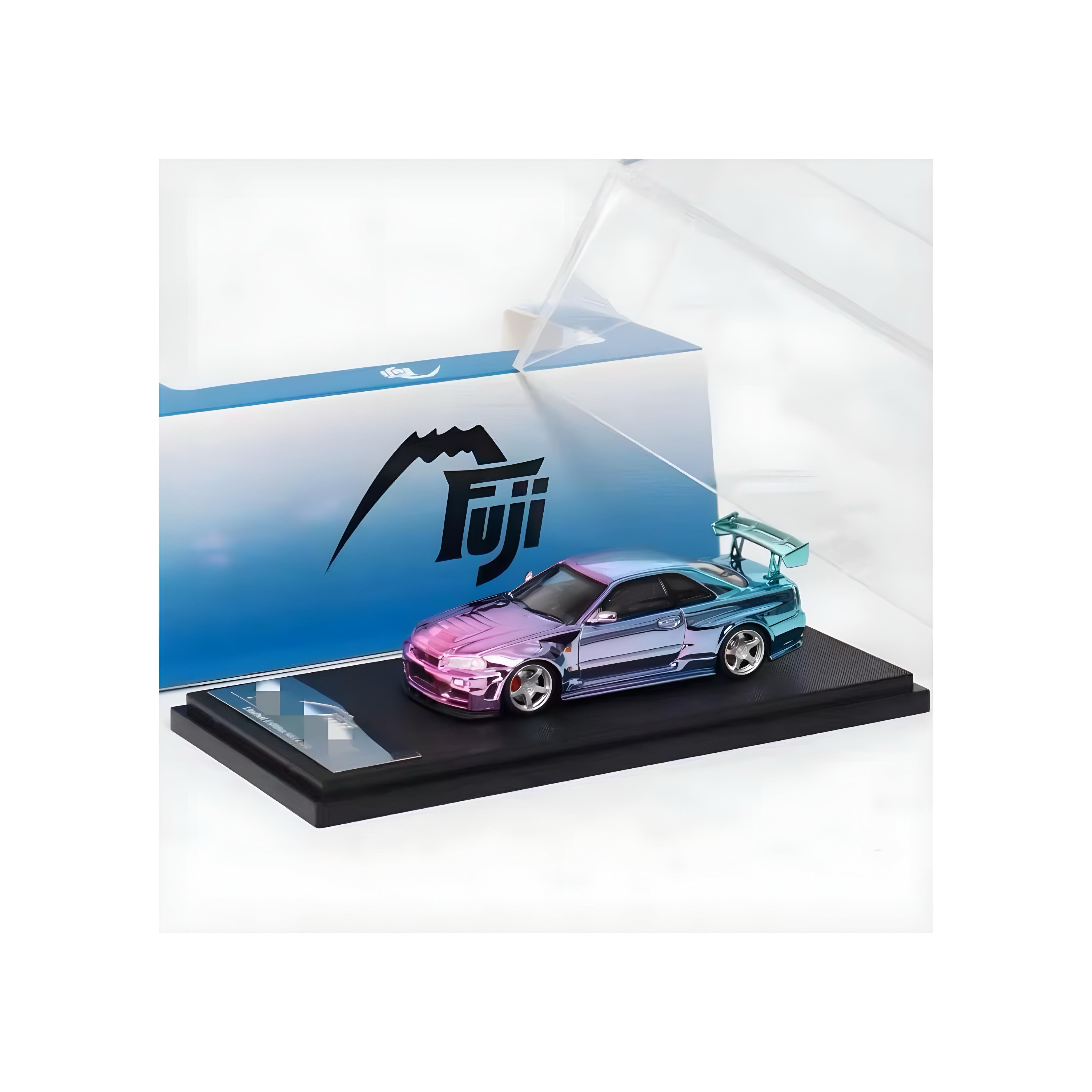 Fuji 1:64 Skyline Nissan GTR R34 Nismo Z-Tune Electroplated Alloy Car Model
