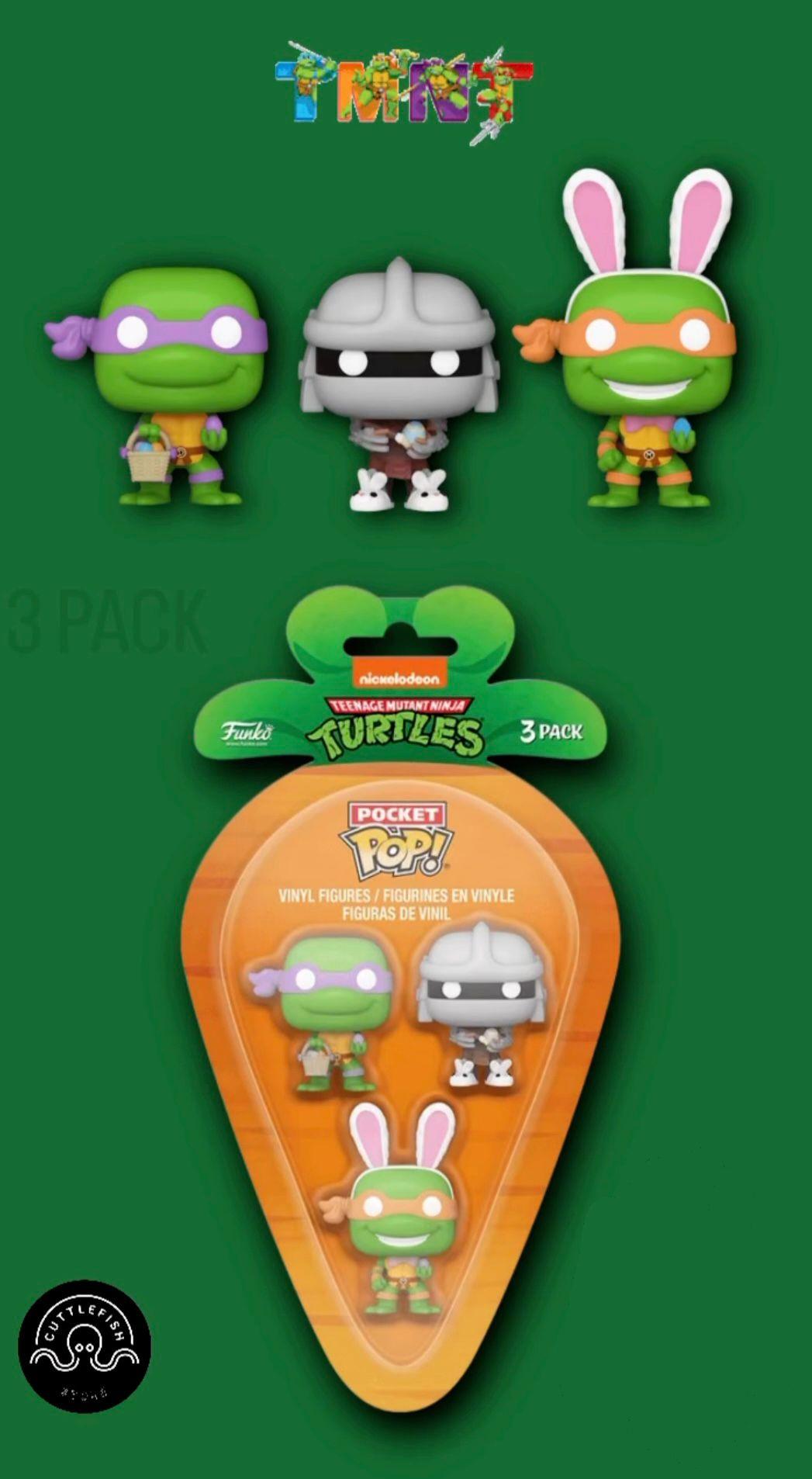 Funko POCKET POP! Teenage Mutant Ninja Turtles// Easter Donatello, Shredder & Michelangelo 3-Pack