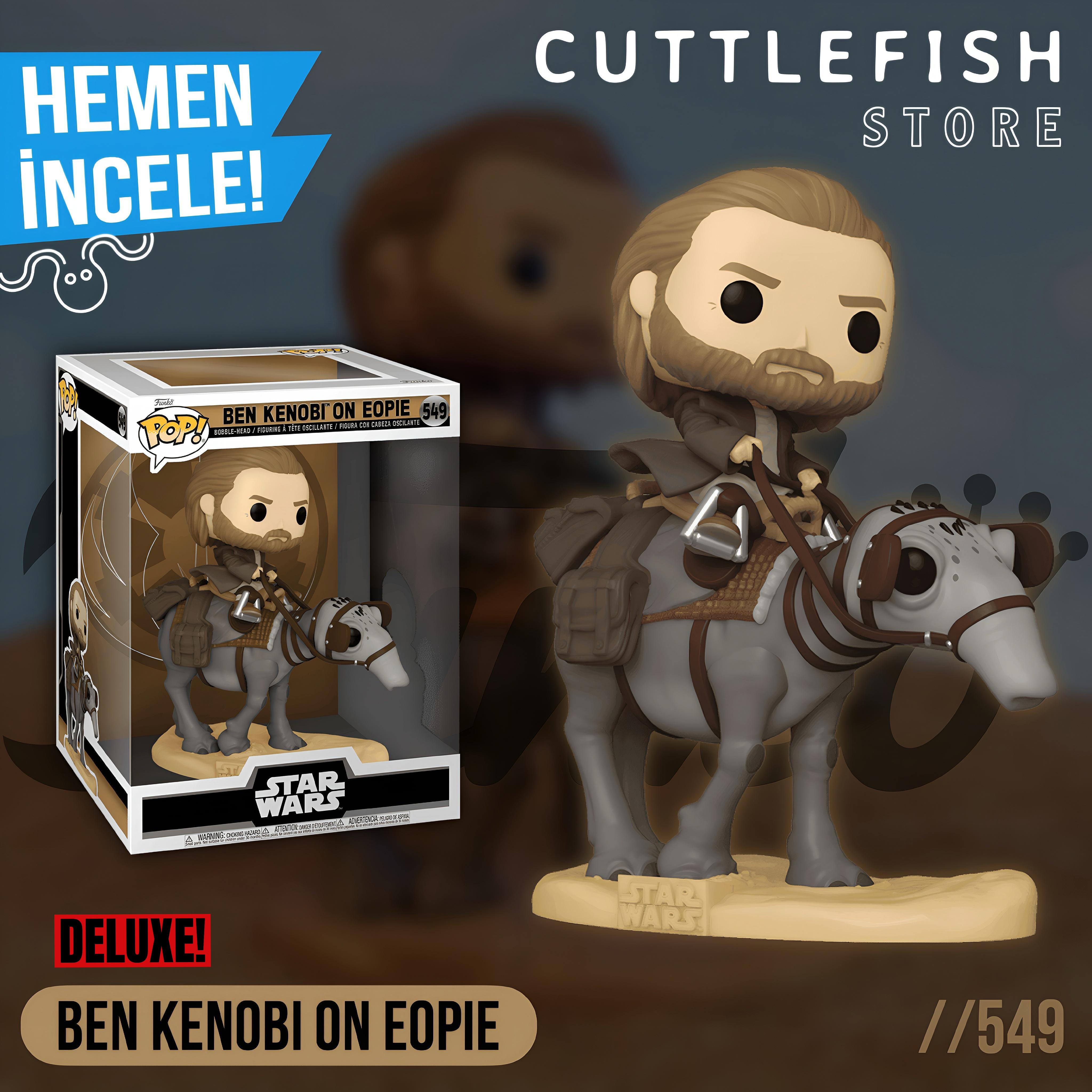 Funko Pop Disney Deluxe Star Wars - Ben Kenobi On Eopie No:549 Bobble-Head