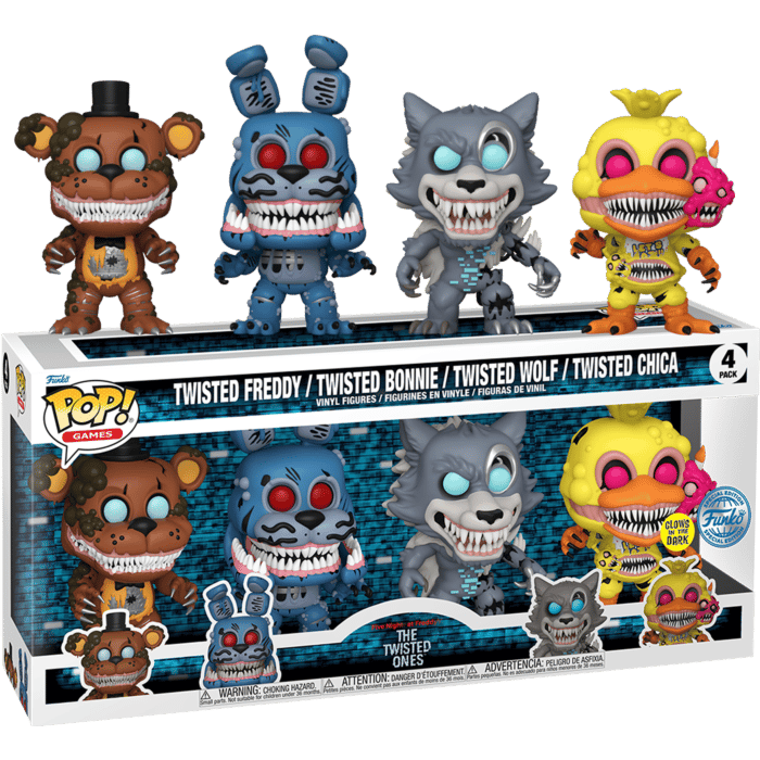 Funko POP! GAMES/ Five Nights at Freddy's - The Twisted Ones Glow-in-the-Dark 4-Pack
