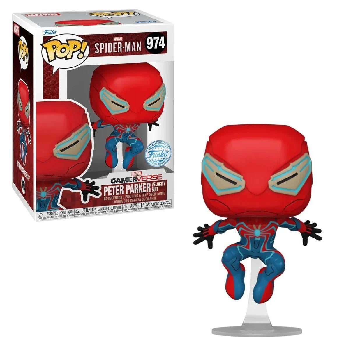 Funko POP! MARVEL SPIDER-MAN// Peter Parker (Velocity Suit) Special Edition No: 974