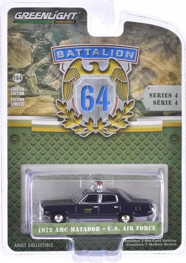 Greenlight 1/64 Battalion 64 Series 4- 1972 AMC Matador - U.S. Air Force 61040-E
