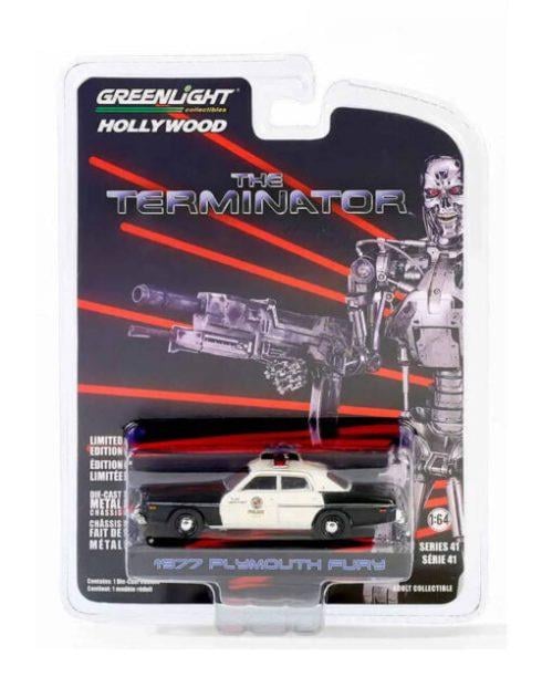 Greenlight 1/64 Hollywood Series 41- 1977 Plymouth Fury Metropolitan Police – The Terminator (1984) 62020-A