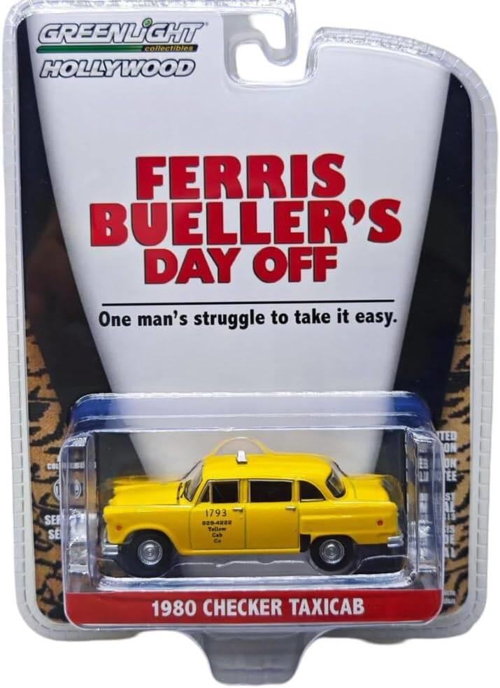 Greenlight 1/64 Hollywood Series 42- Ferris Bueller's Day Off - 1980 Checker Taxicab Yellow Cab 62030-C
