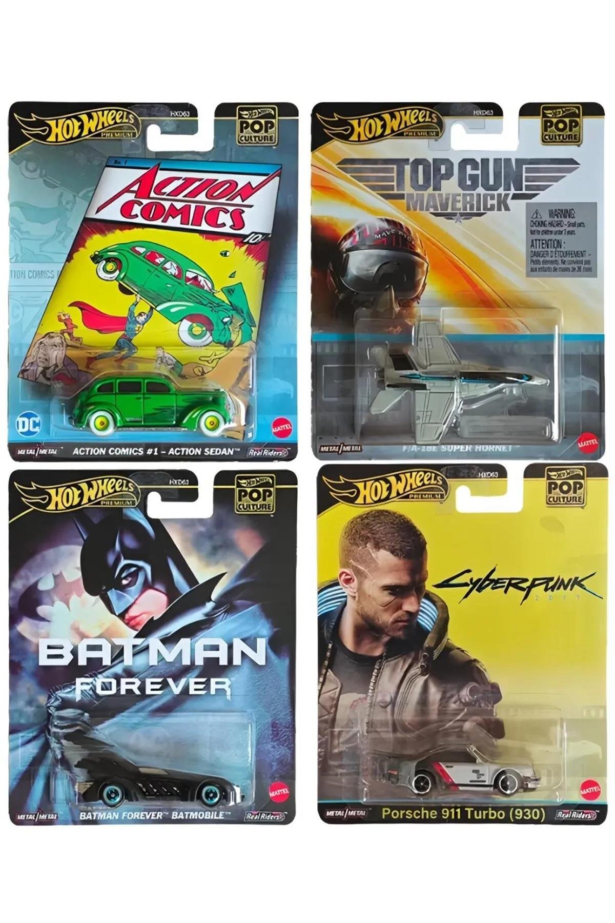 HOT WHEELS 2024 Premium Pop Culture 4'lü Set