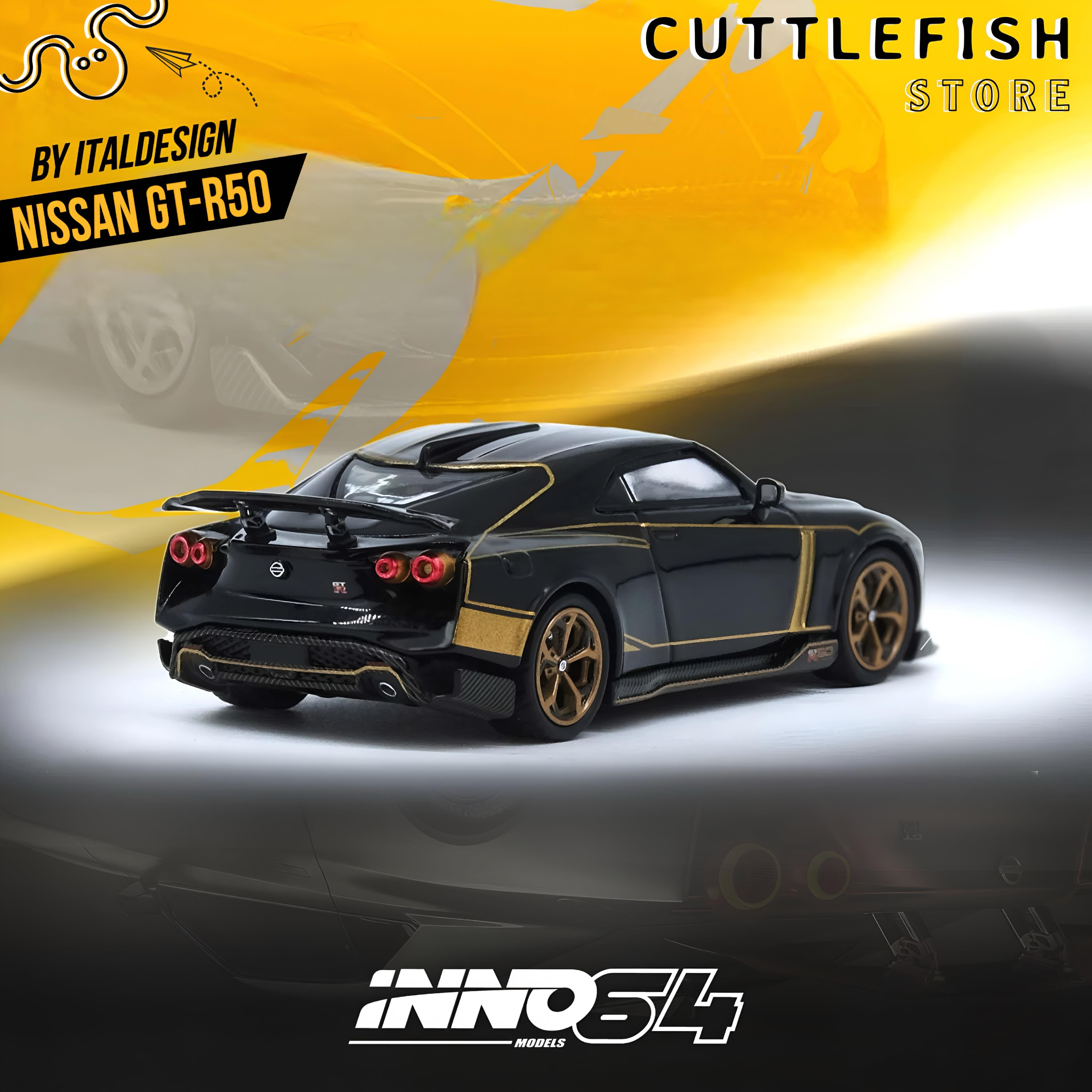 Inno 1/64 Nissan GT-R50 By ITALDESIGN Black IN64-R50-BLK